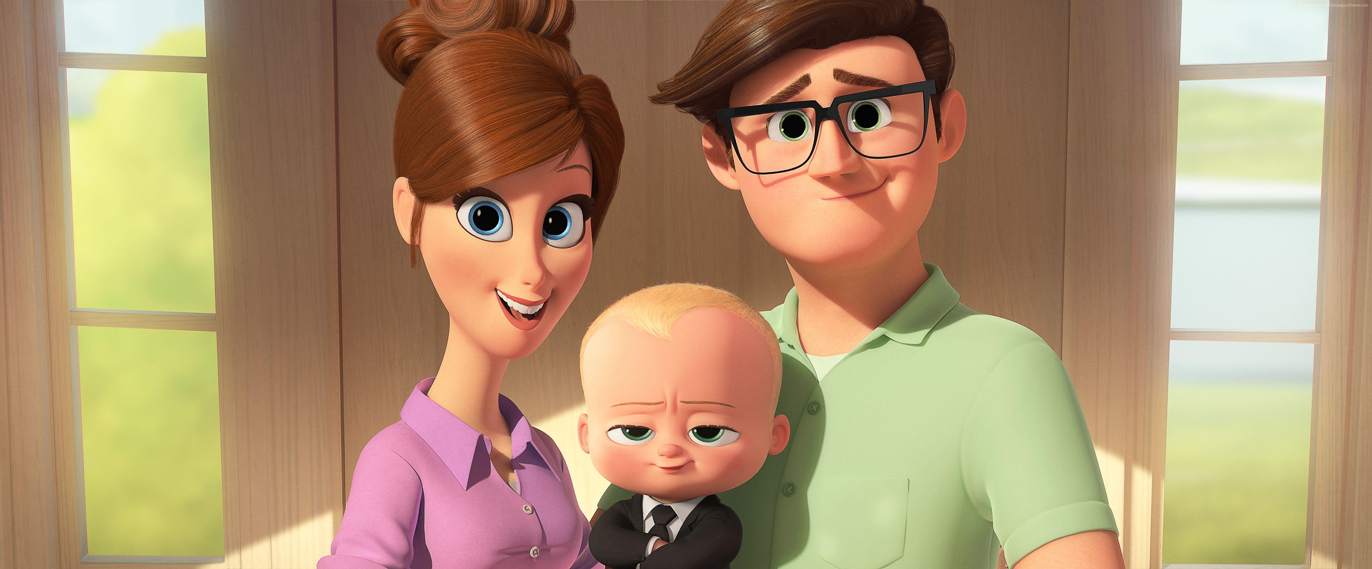 Wallpaper The Boss Baby, Baby, family, best animation movies, Movies