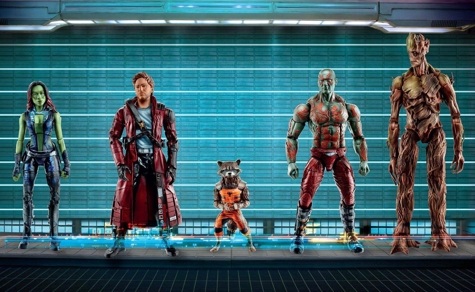 Guardians of the Galaxy Action Figures (movie scene)