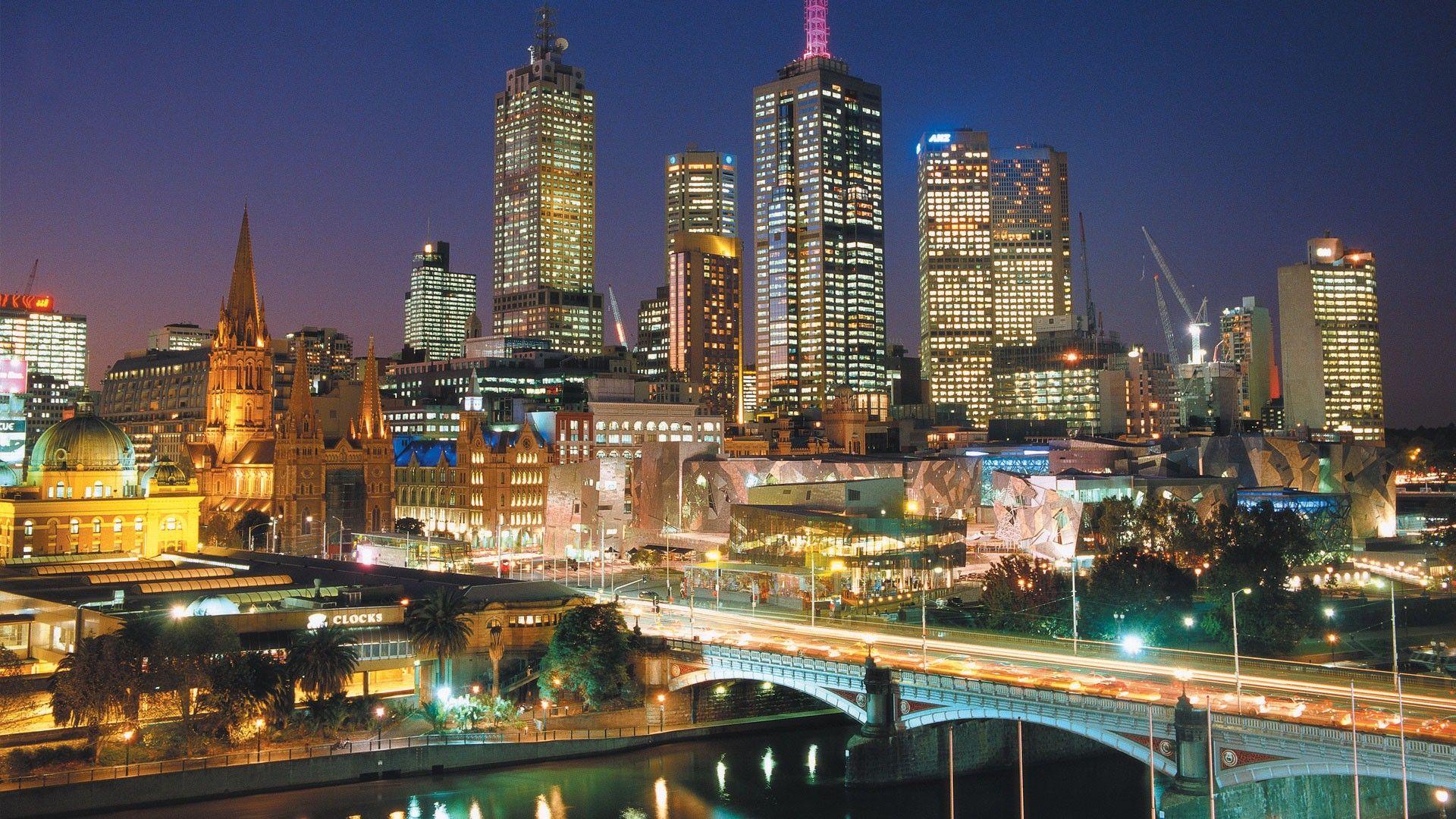 Amazing City View of Melbourne Australia HD Photo