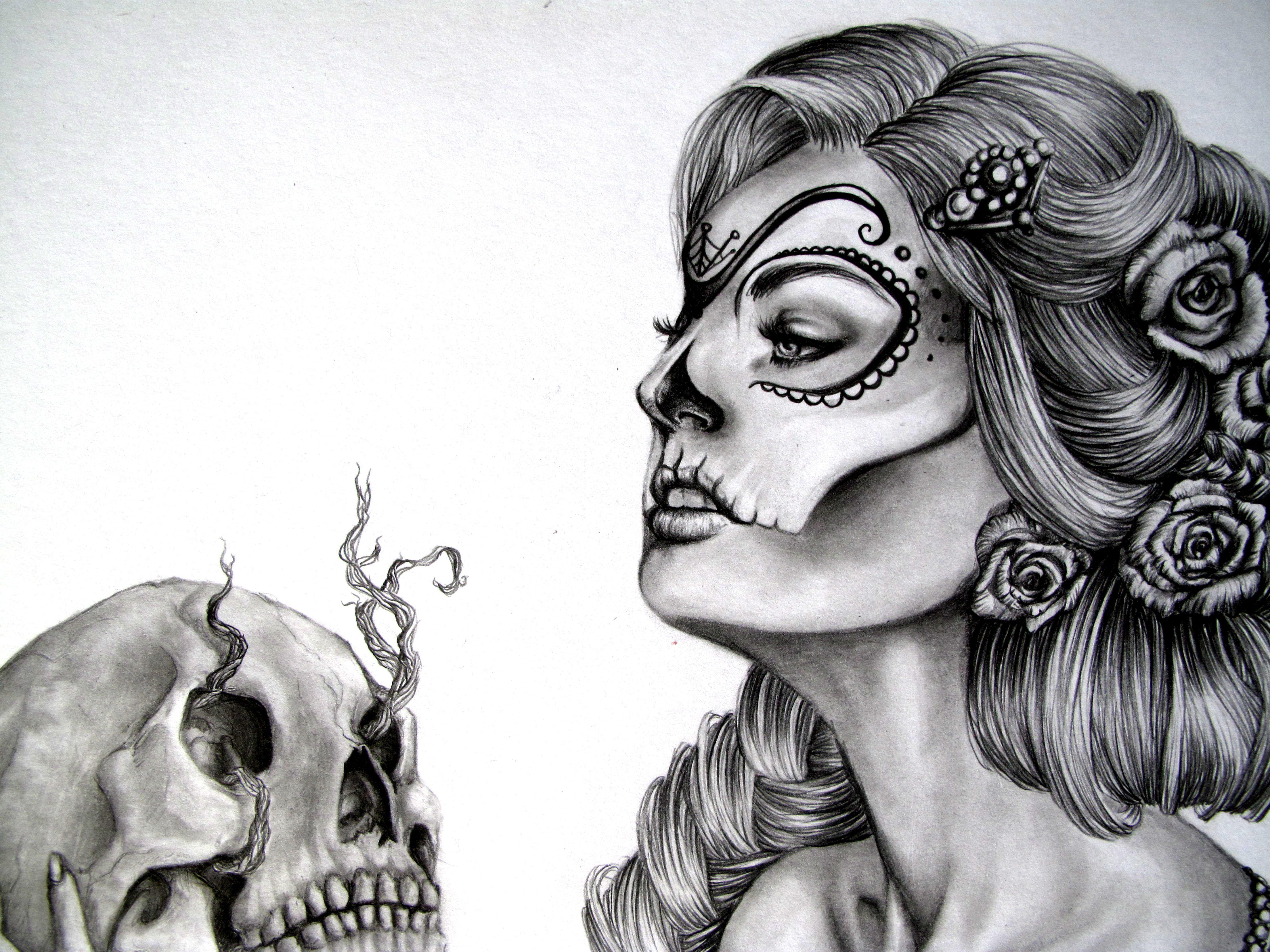 Artistic Skull Wallpaper. painting. Skull