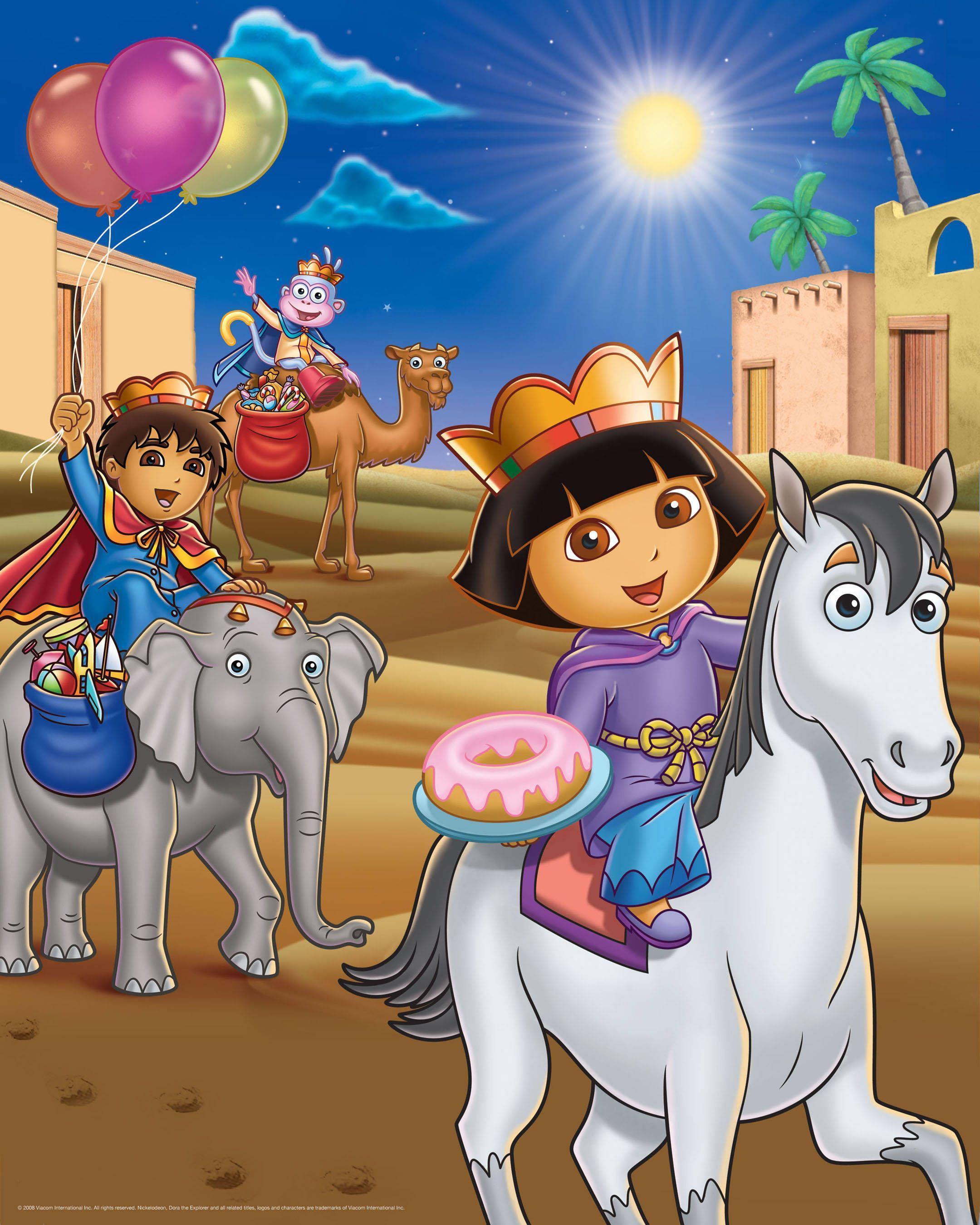 Dora celebrates three kings day wallpaper for girls _ Dora123
