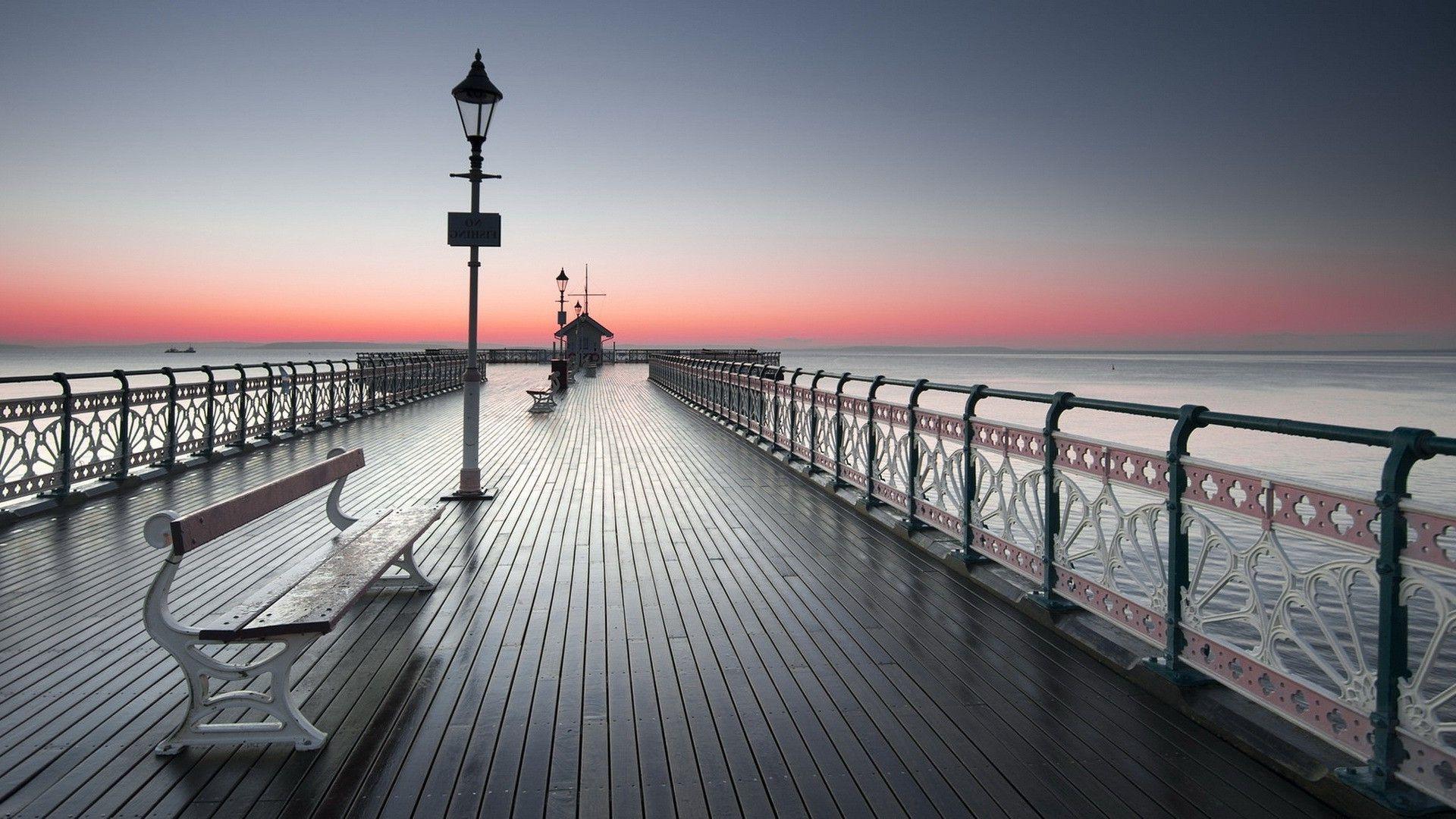 Cardiff, Sea, England, Landscape Wallpaper HD / Desktop