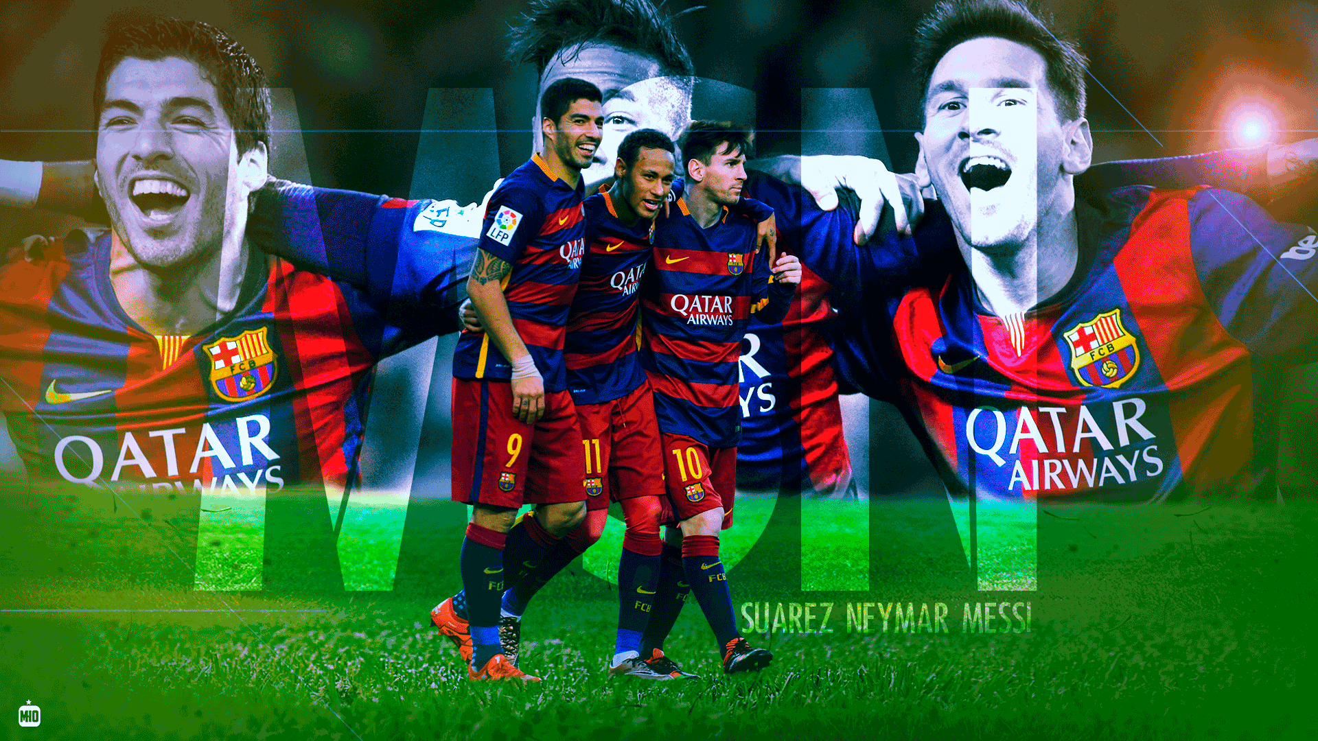 Messi Suarez Neymar FC BARCELONA MSN