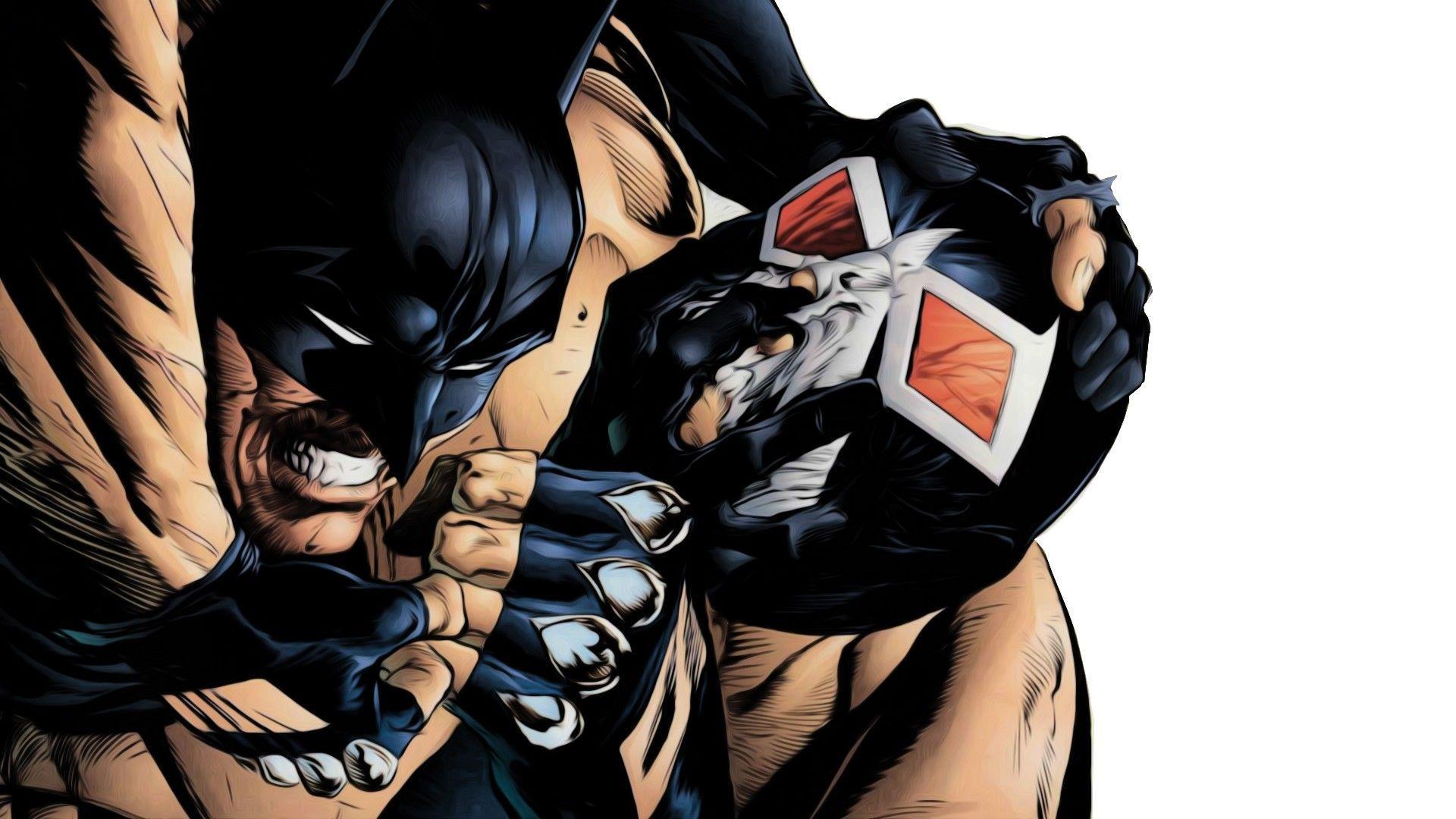 Batman Fighting Bane. DC Villains Phreek: Bane