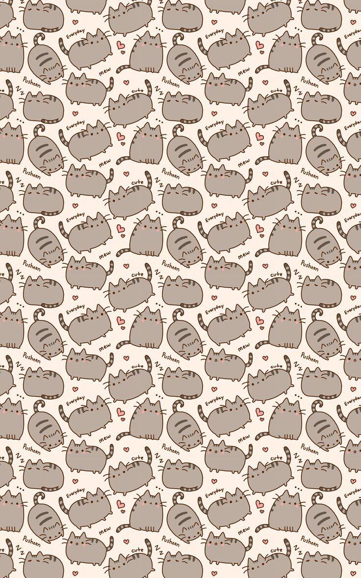 Pusheen the Cat Wallpaper. Mimi et chou. Cats, Cat
