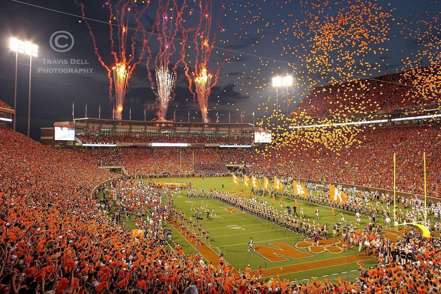 clemson. Photo Clemson Death Valley Night. Clemson tigers