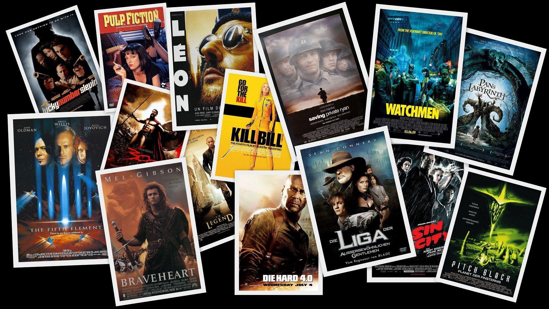 Movies digital art collage movie posters fan art wallpaper