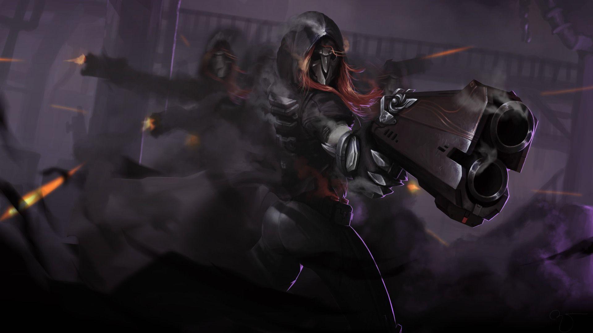 Reaper Death Blossom Overwatch Art Wallpaper