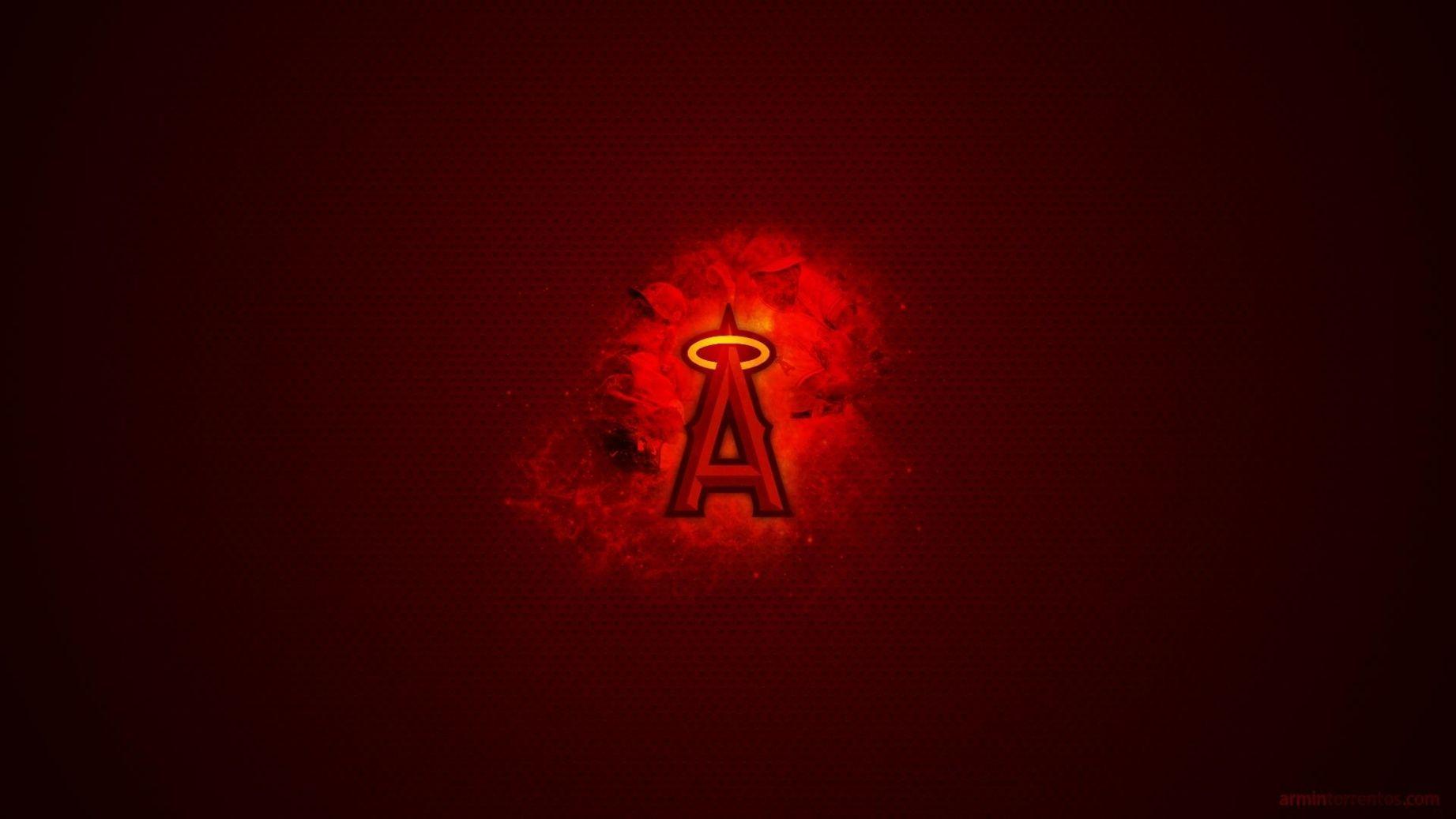 Los Angeles Angels Of Anaheim Logo HD Desktop Wallpaper throughout