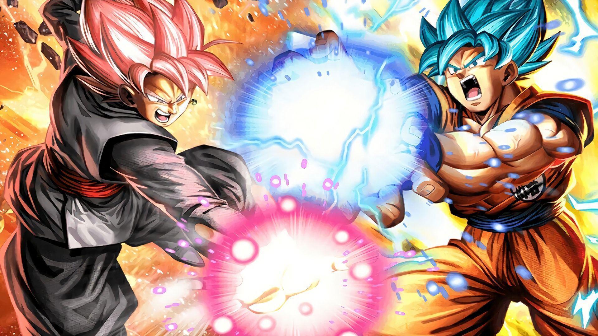 Goku Black Super Saiyan Rose vs Goku. Wallpaper