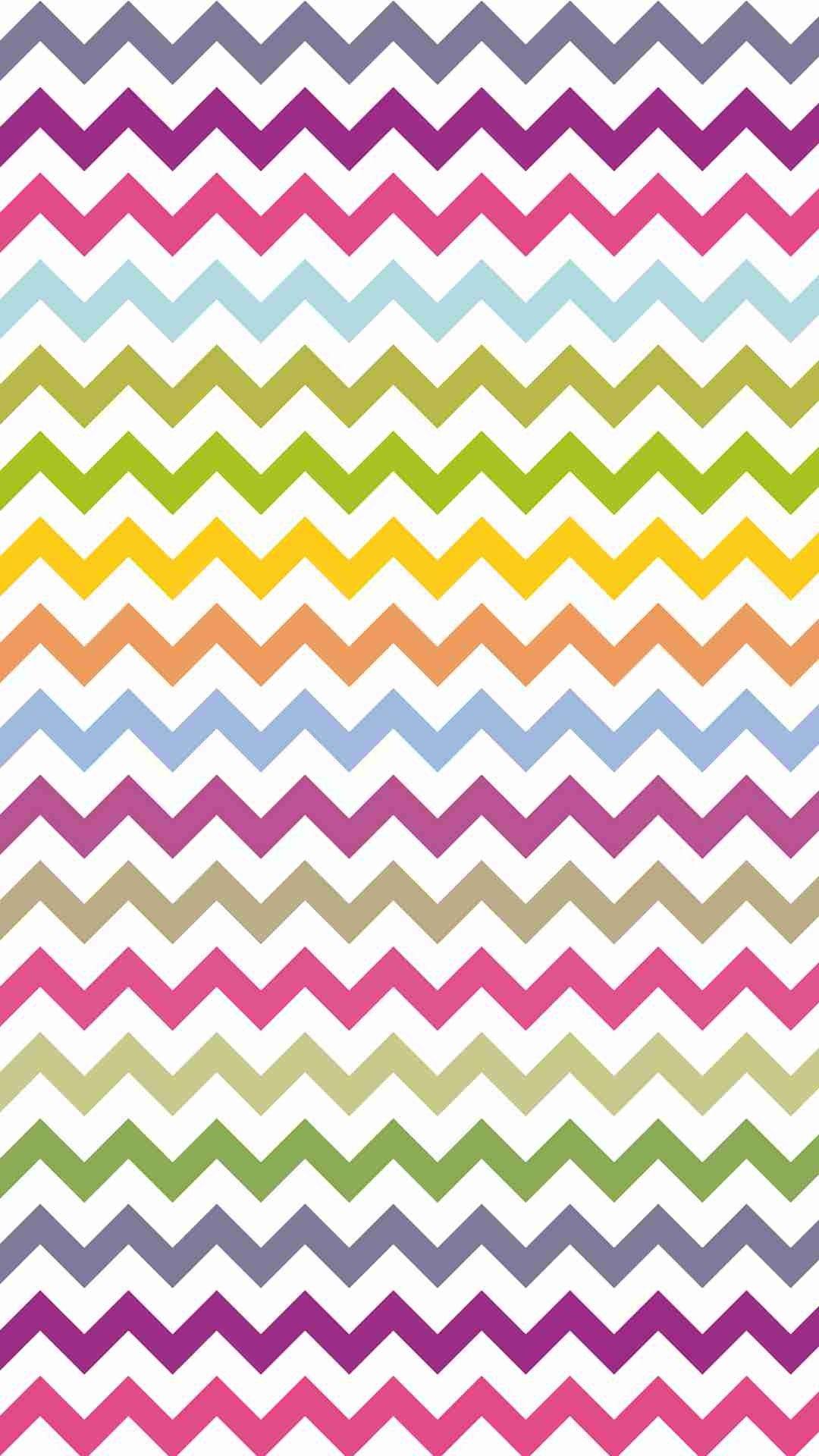 Bright Colors Zigzag and Chevron iPhone 6 Plus Wallpaper
