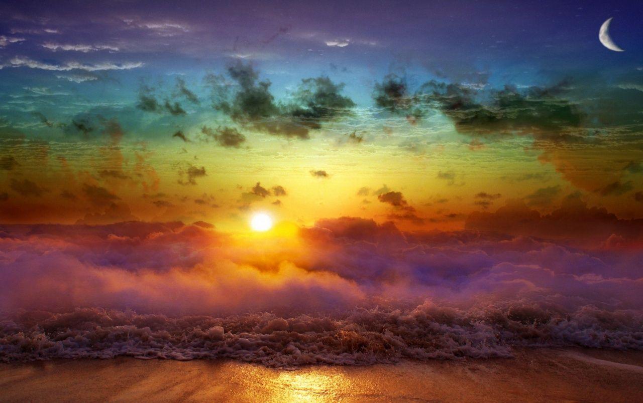 Rainbow Ocean wallpaper. Rainbow Ocean