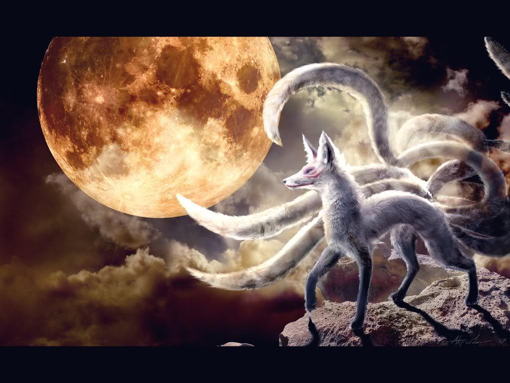 Kitsune Nine Tailed Fox Is A Mythological Creature That Has
