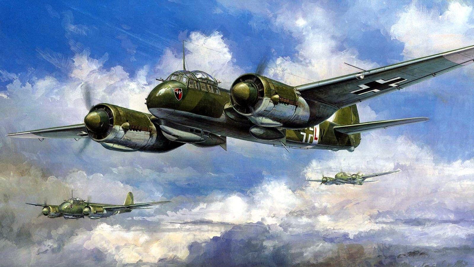 Junkers Ju 88C 6 (Tamiya Box Art). Classic Aviation Art