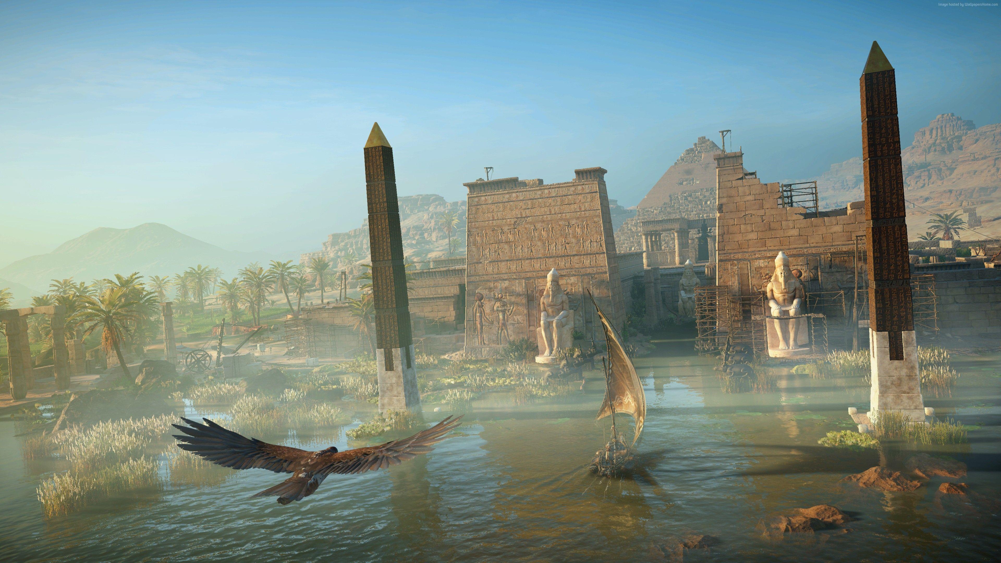 Wallpaper Assassin's Creed Origins, 4k, E3 screenshot, Games