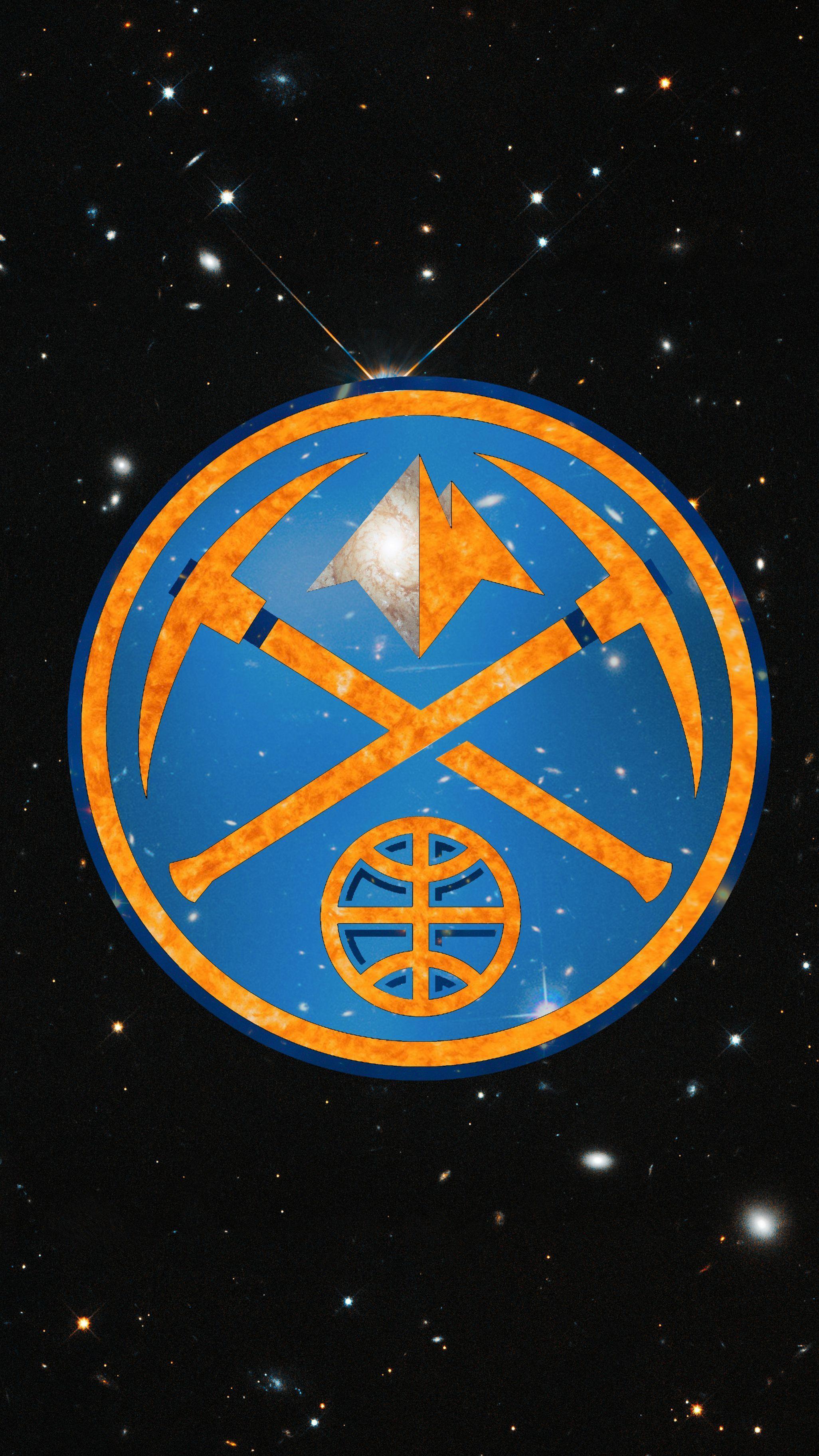 Denver Nuggets logo I made using Hubble space image