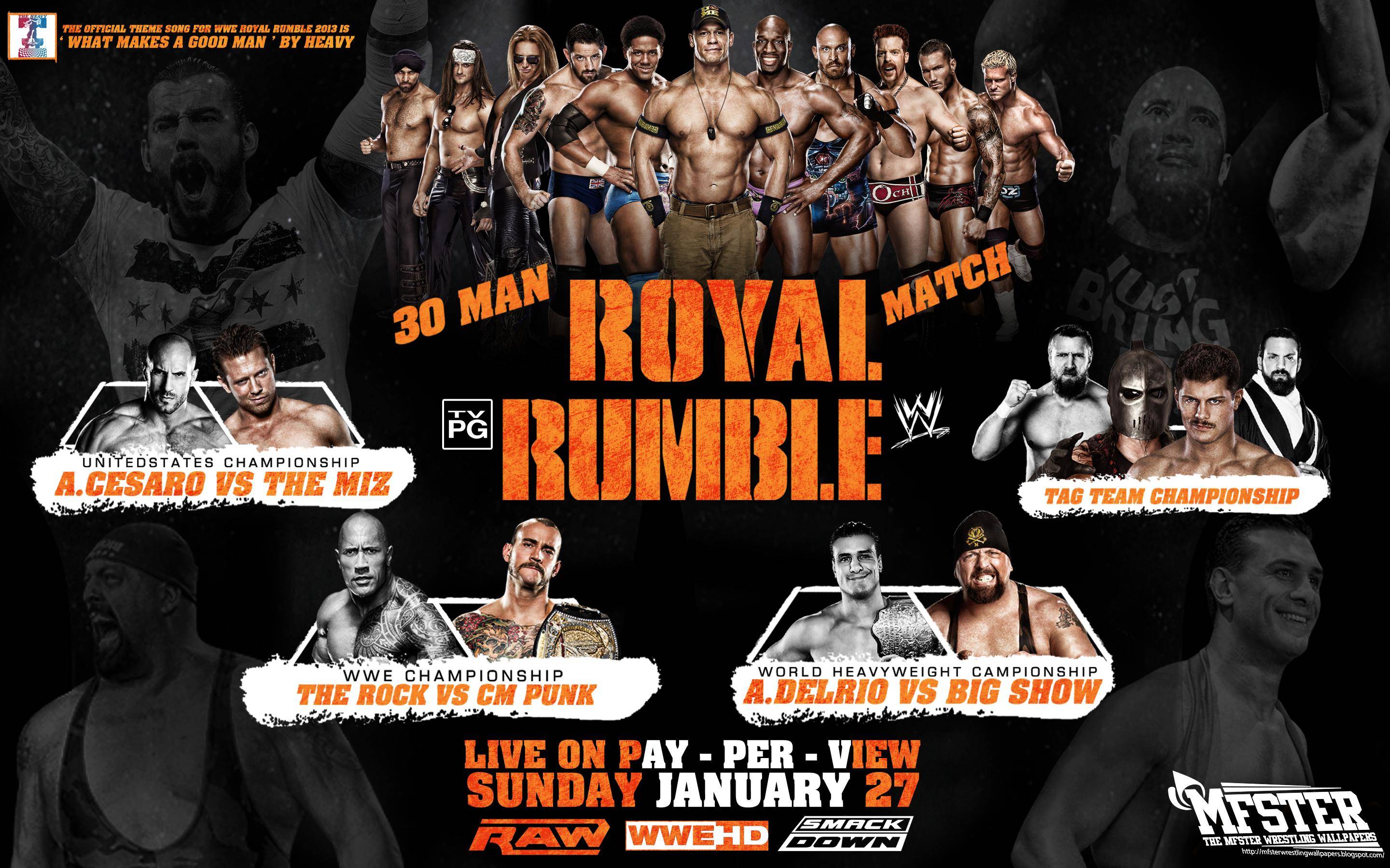 MFSTER Wrestling Wallpaper: WWE Royal Rumble 2013 Wallpaper !