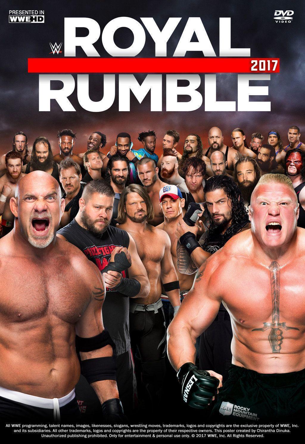Royal Rumble 2017 Poster by Chirantha. WWE. Poster