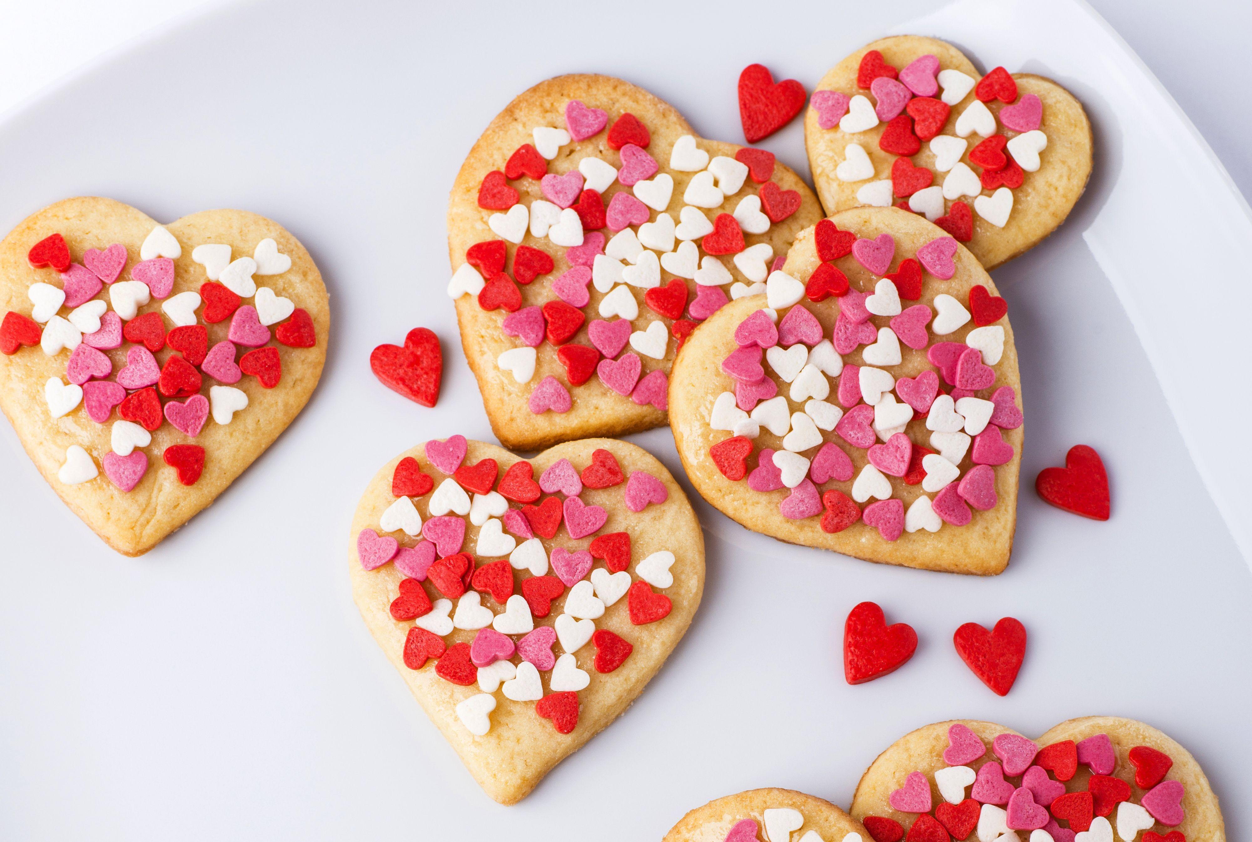 Photo Valentine's Day Heart Food Cookies Baking 4000x2690