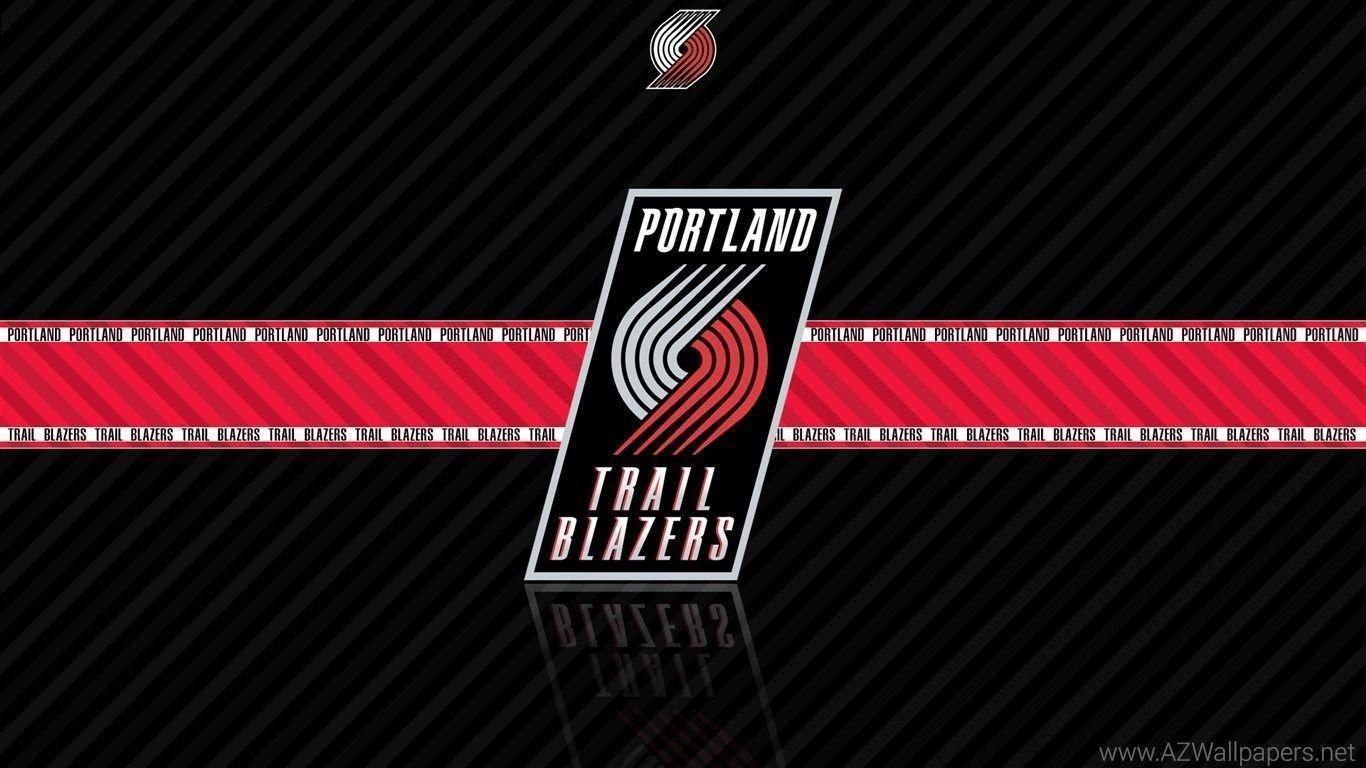 NBA Portland Trail Blazers Logo Black Wallpaper HD. Free Desktop