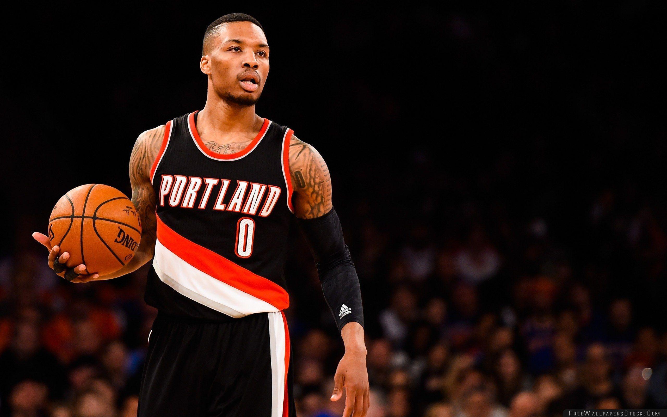 Damian Lillard Basketball Nba Portland Trail Blazers Wallpaper