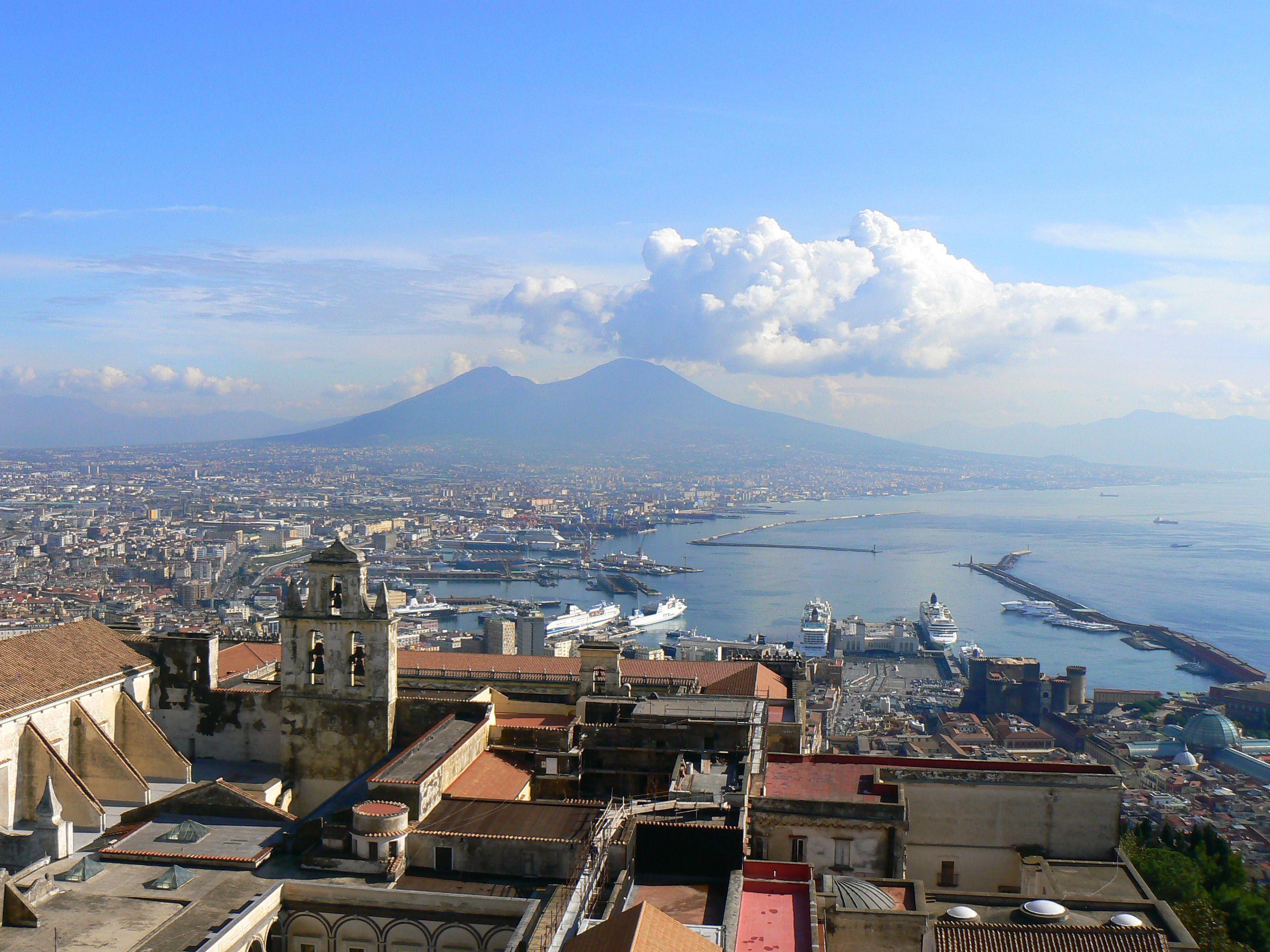 Clouds over the city of Naples, Italy wallpaper and image