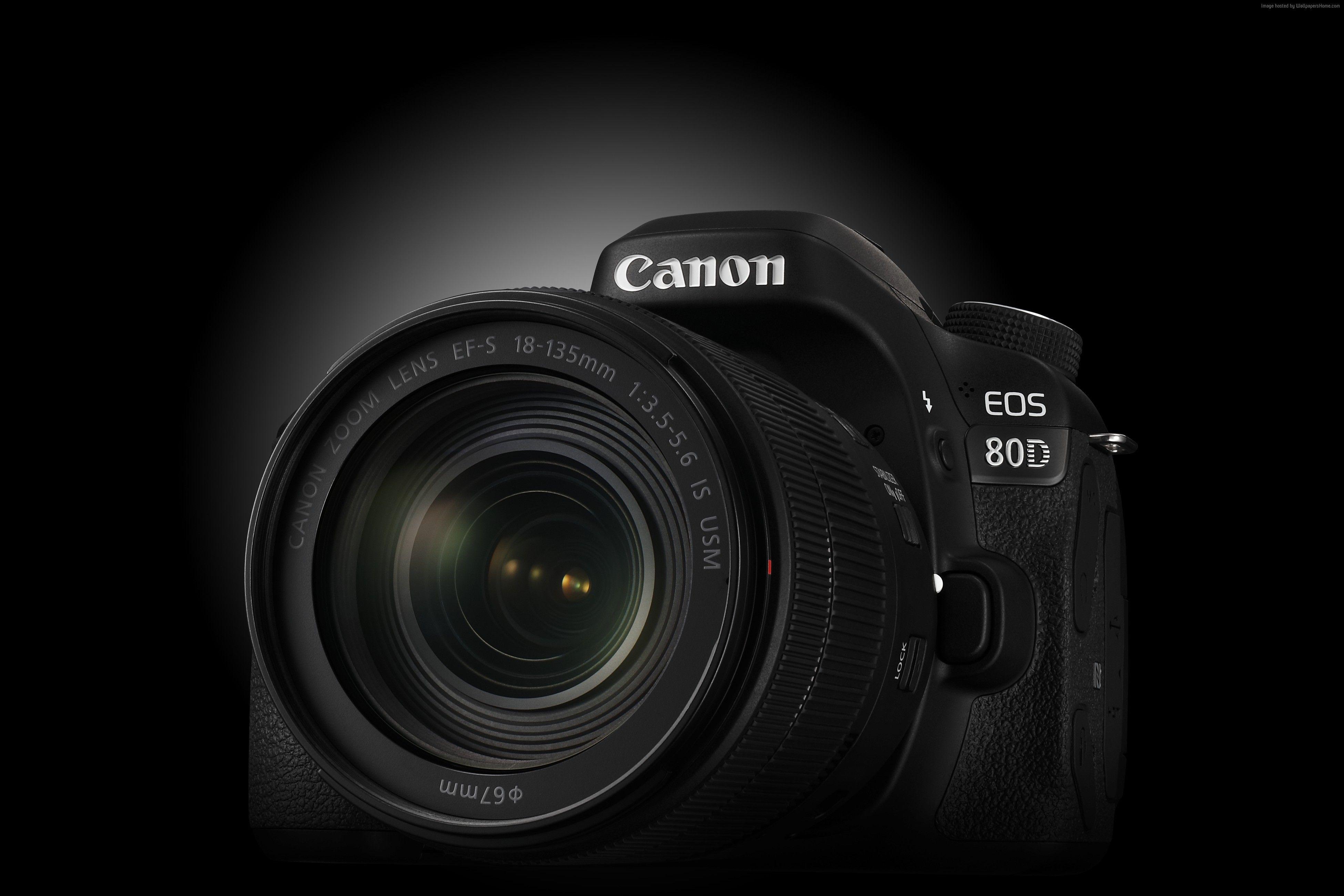 Wallpaper Canon EOS 80D, Lens EF S 18–135mm F 3.5–5. Camera
