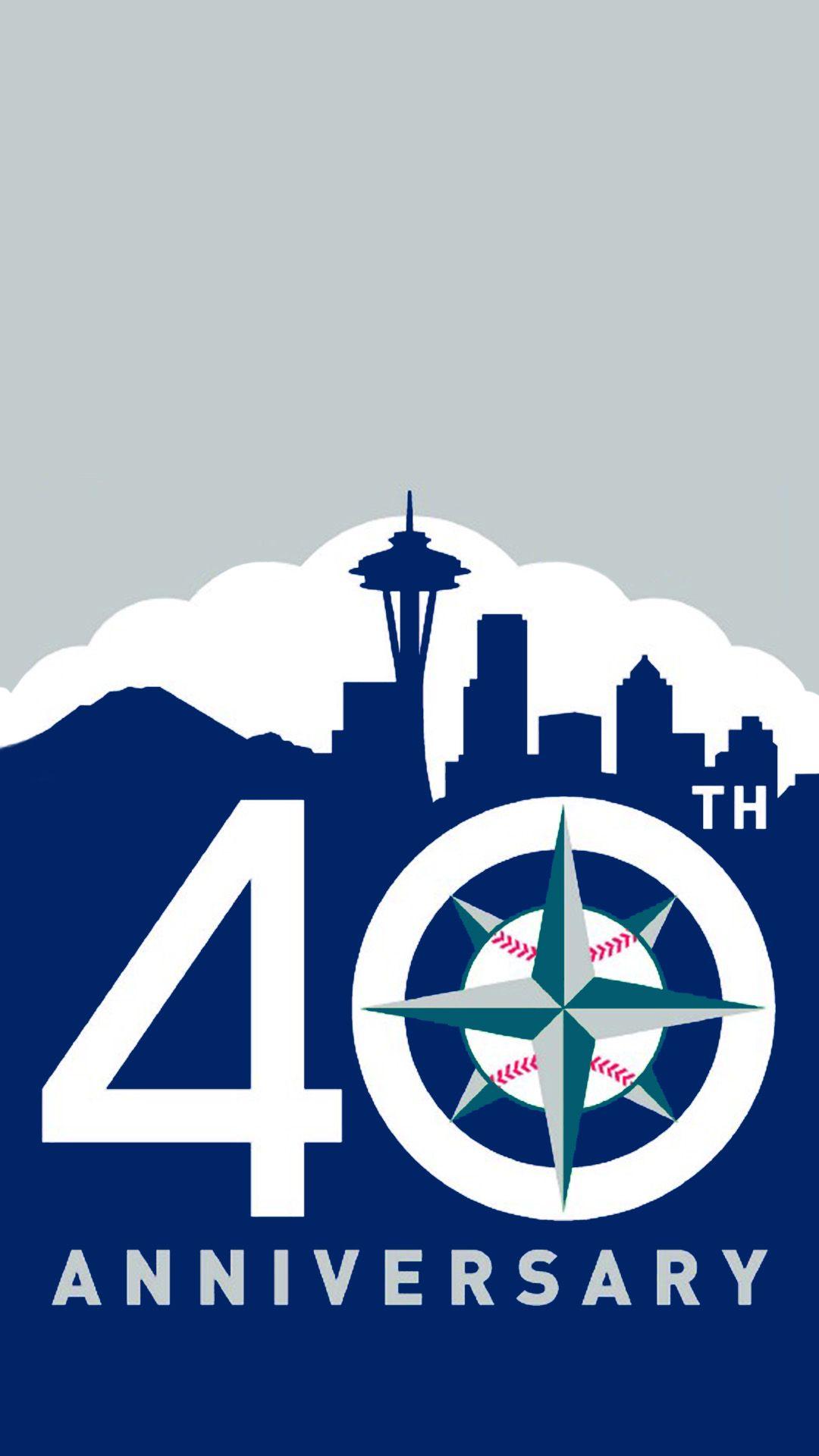 Seattle Mariners 40th Anniversary iPhone Wallpaper