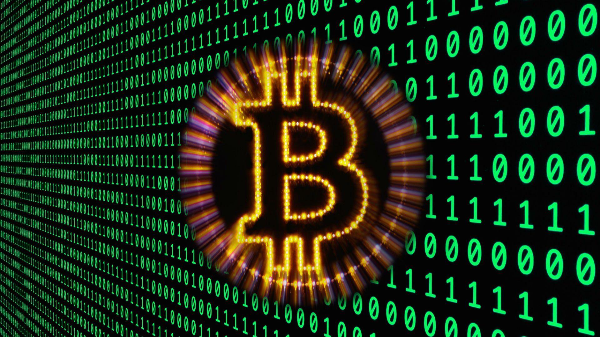 BITCOIN computer internet money coins poster binary code wallpaper