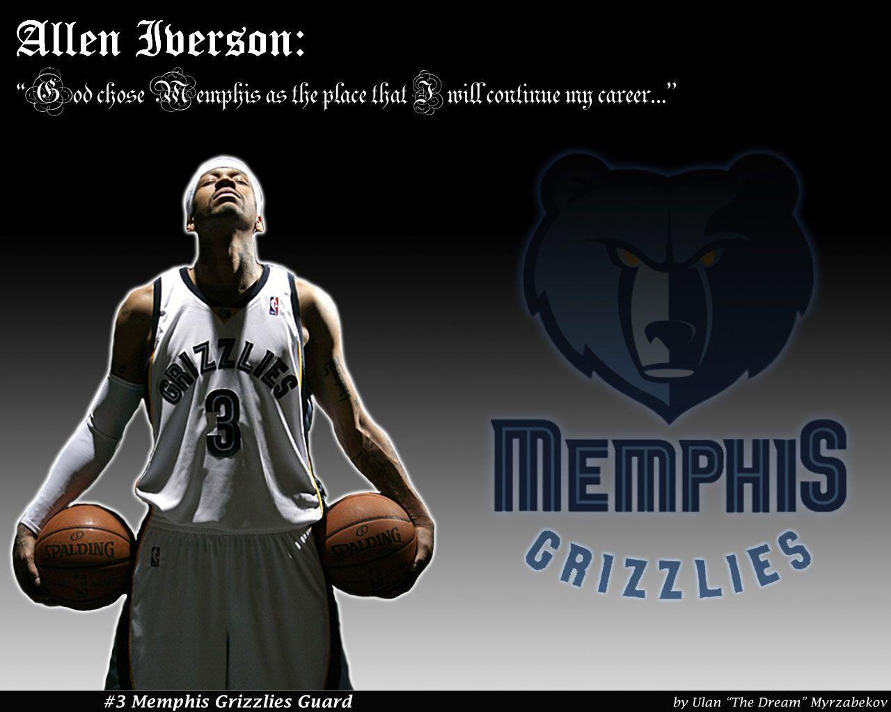 Allen Iverson Memphis Grizzlies Wallpaper. Basketball Wallpaper