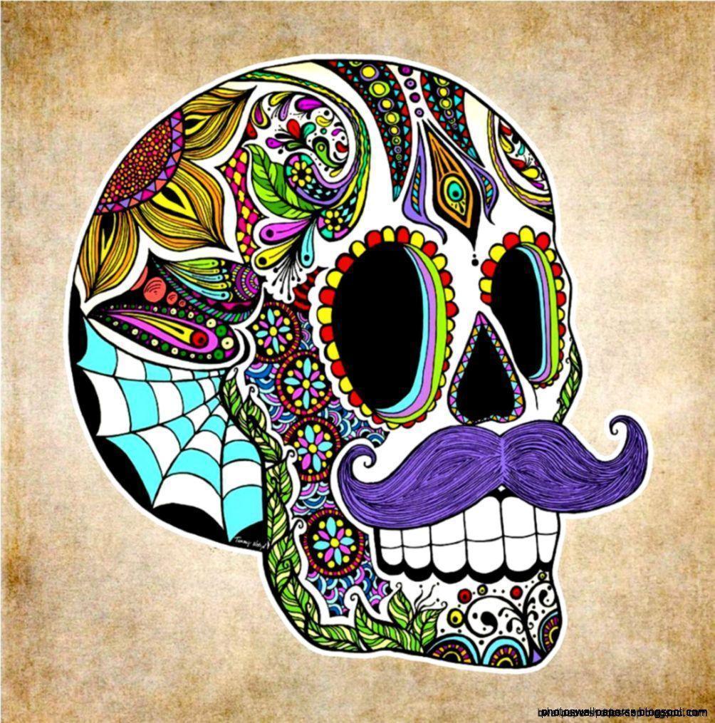 Wallpaper. Sugar skull