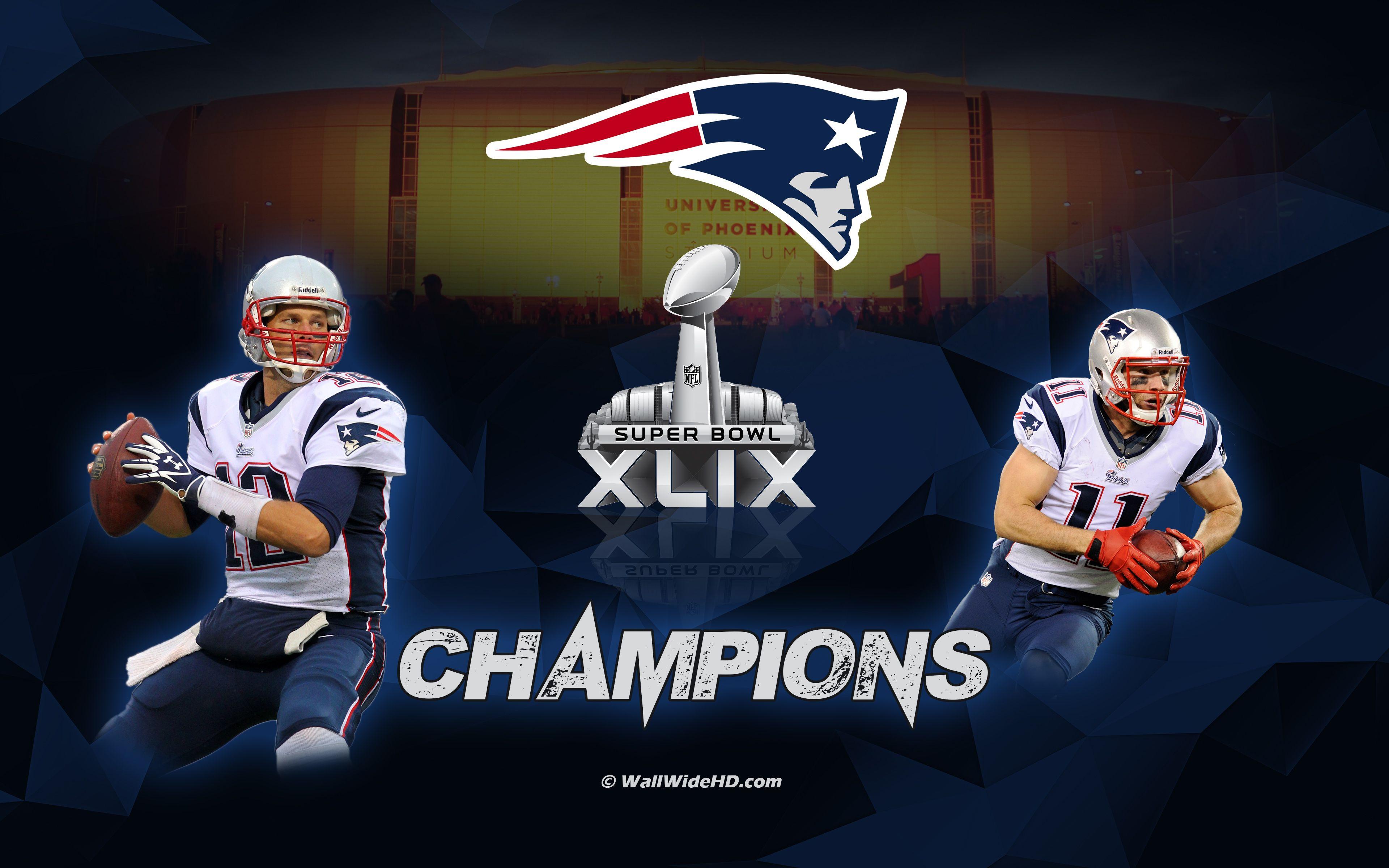 New England Patriots 2015 Super Bowl XLIX 49 Champions Wallpaper