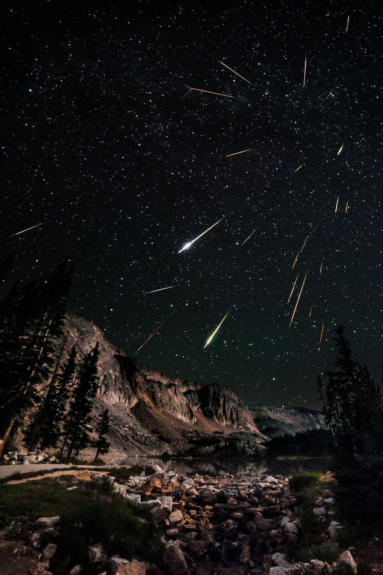 Snowy Range Perseids (phone) Click the image to