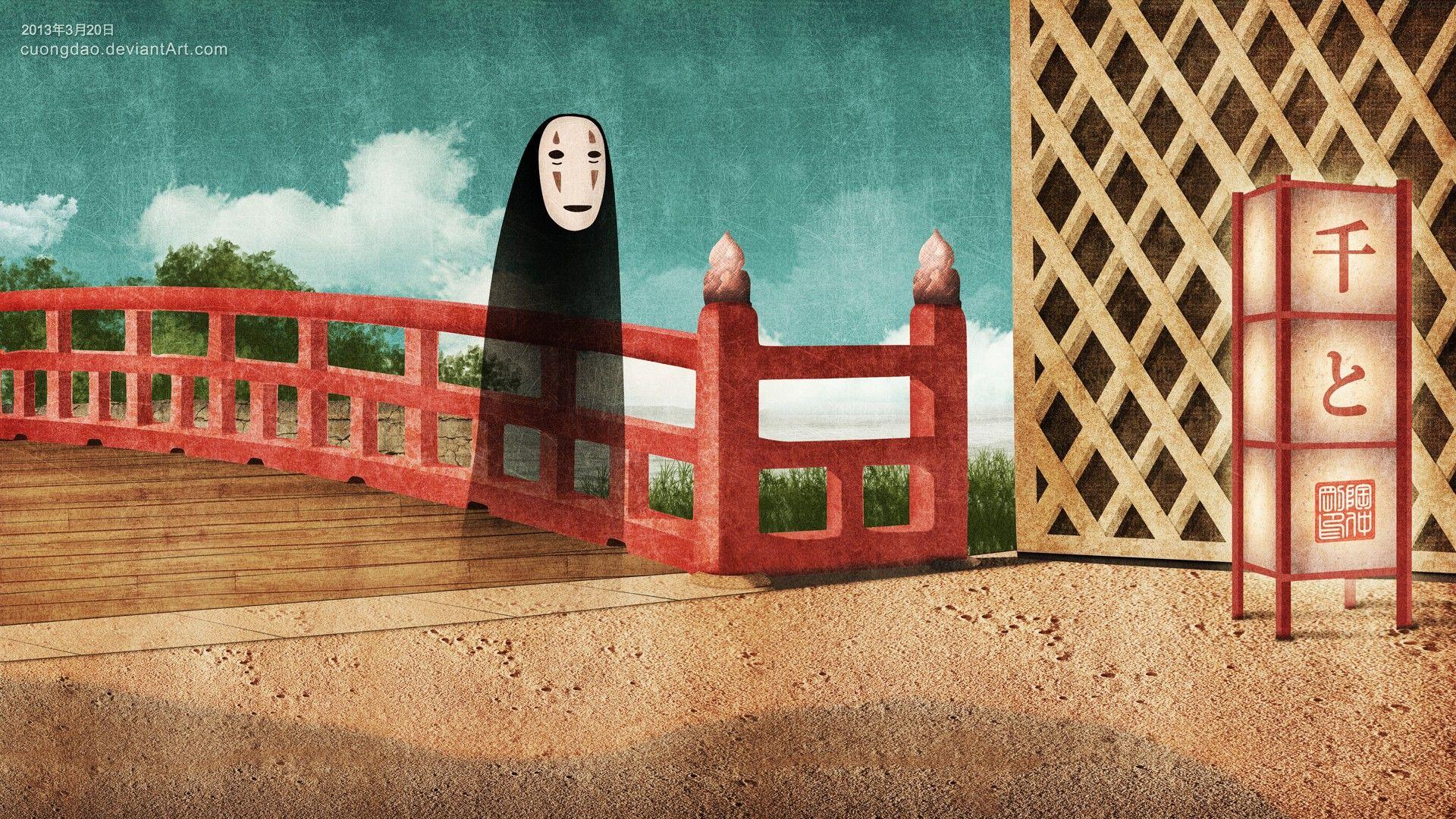 Spirited Away, no face, Studio Ghibli, anime, chihiro wallpaper