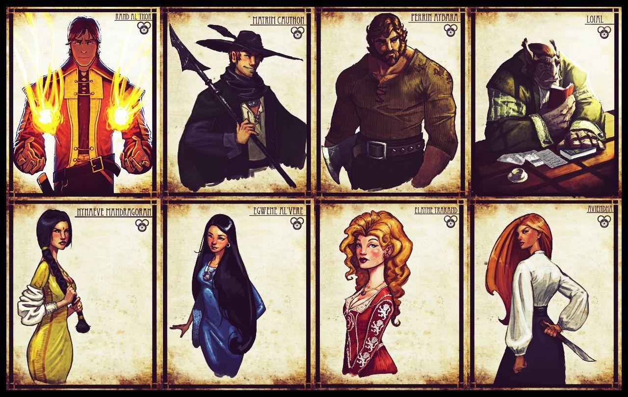 These are characters from Robert Jordan's The Wheel of Time series