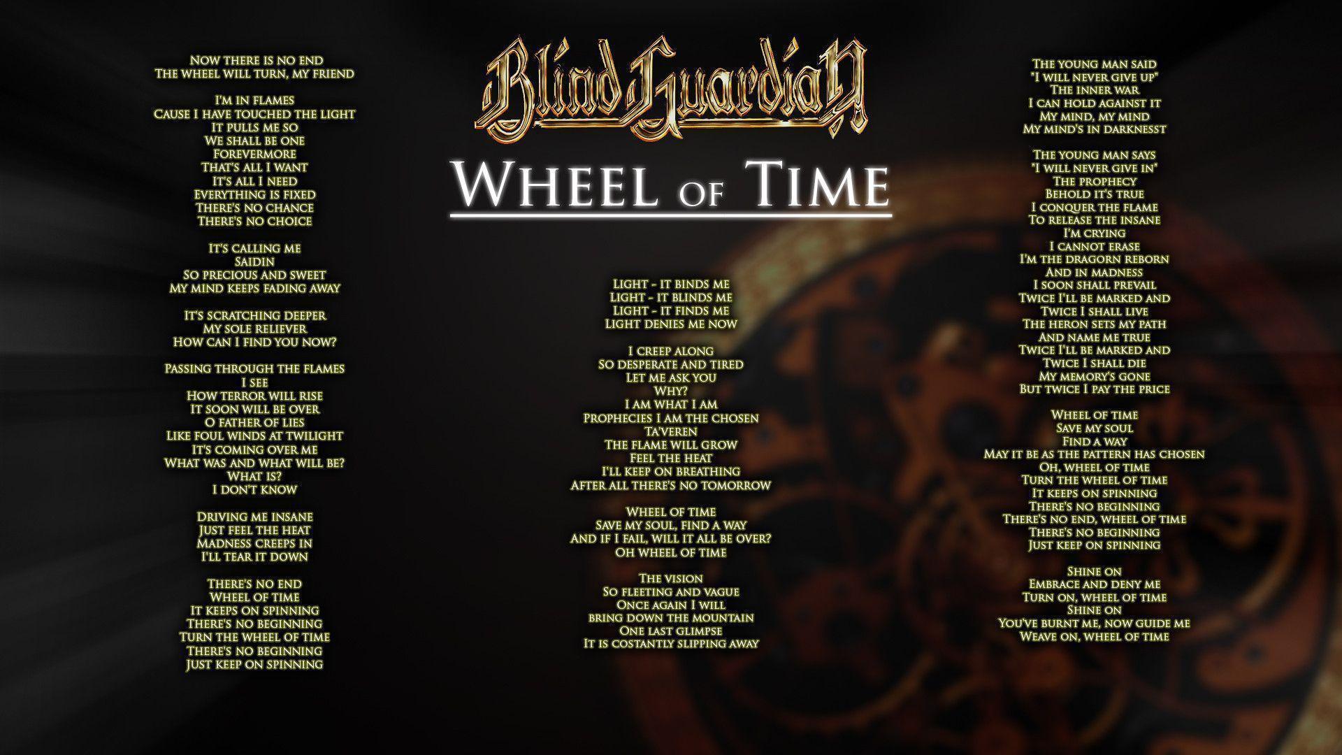 Blind Guardian of Time Lyrics [1920x1080]