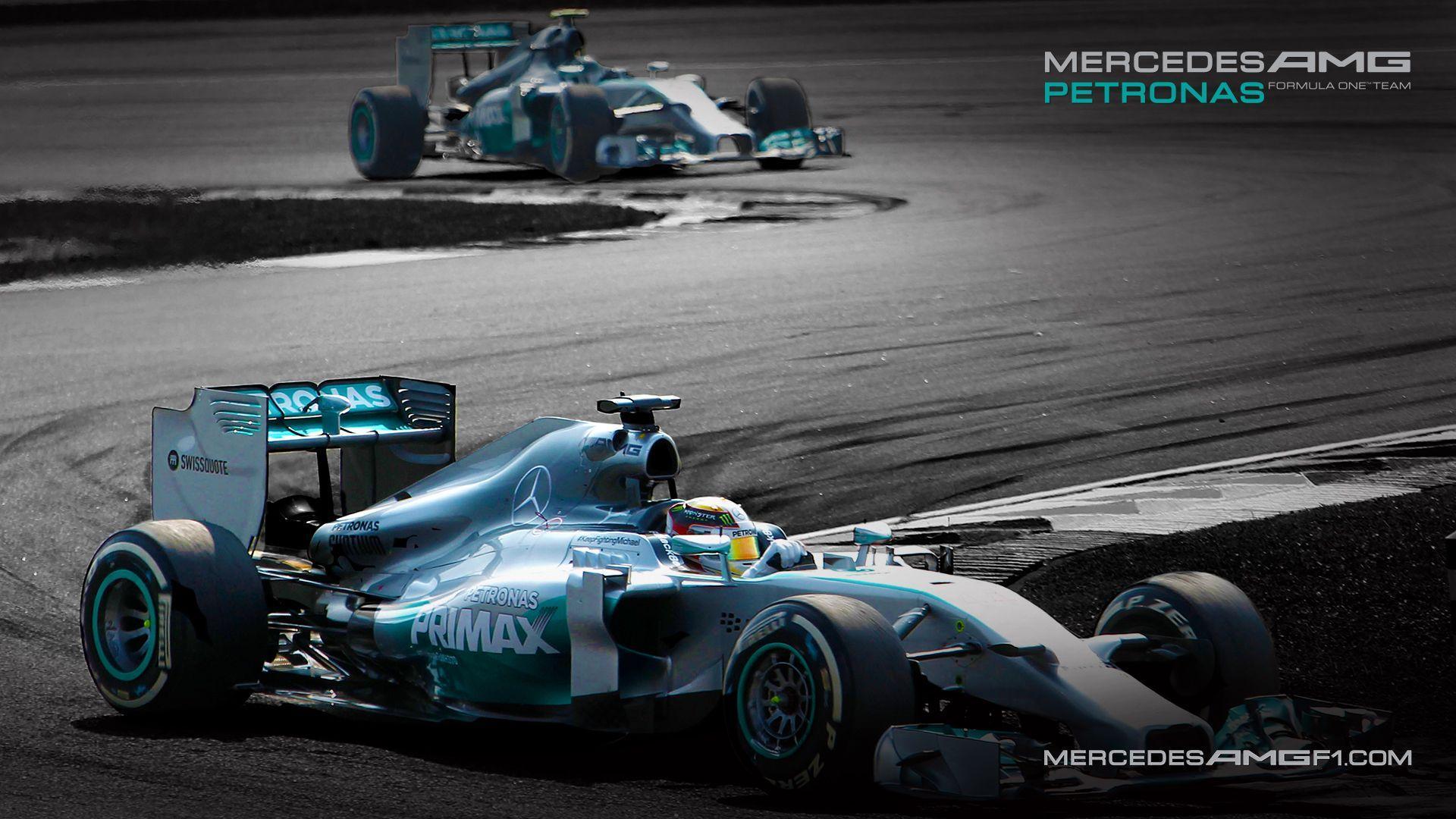 Formula One Mercedes AMG Petronas Moving Desktop Wallpaper