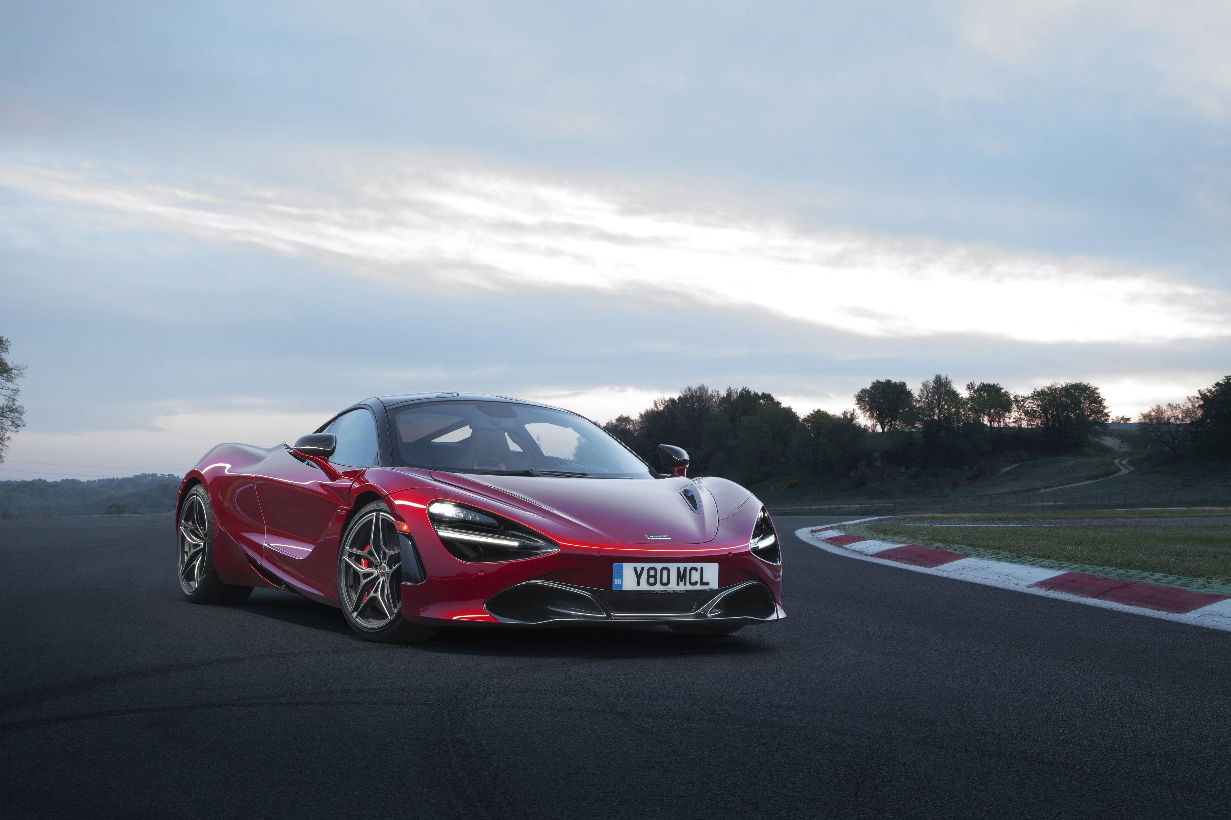 Red sports car McLaren 720S, 2017 wallpaper and image