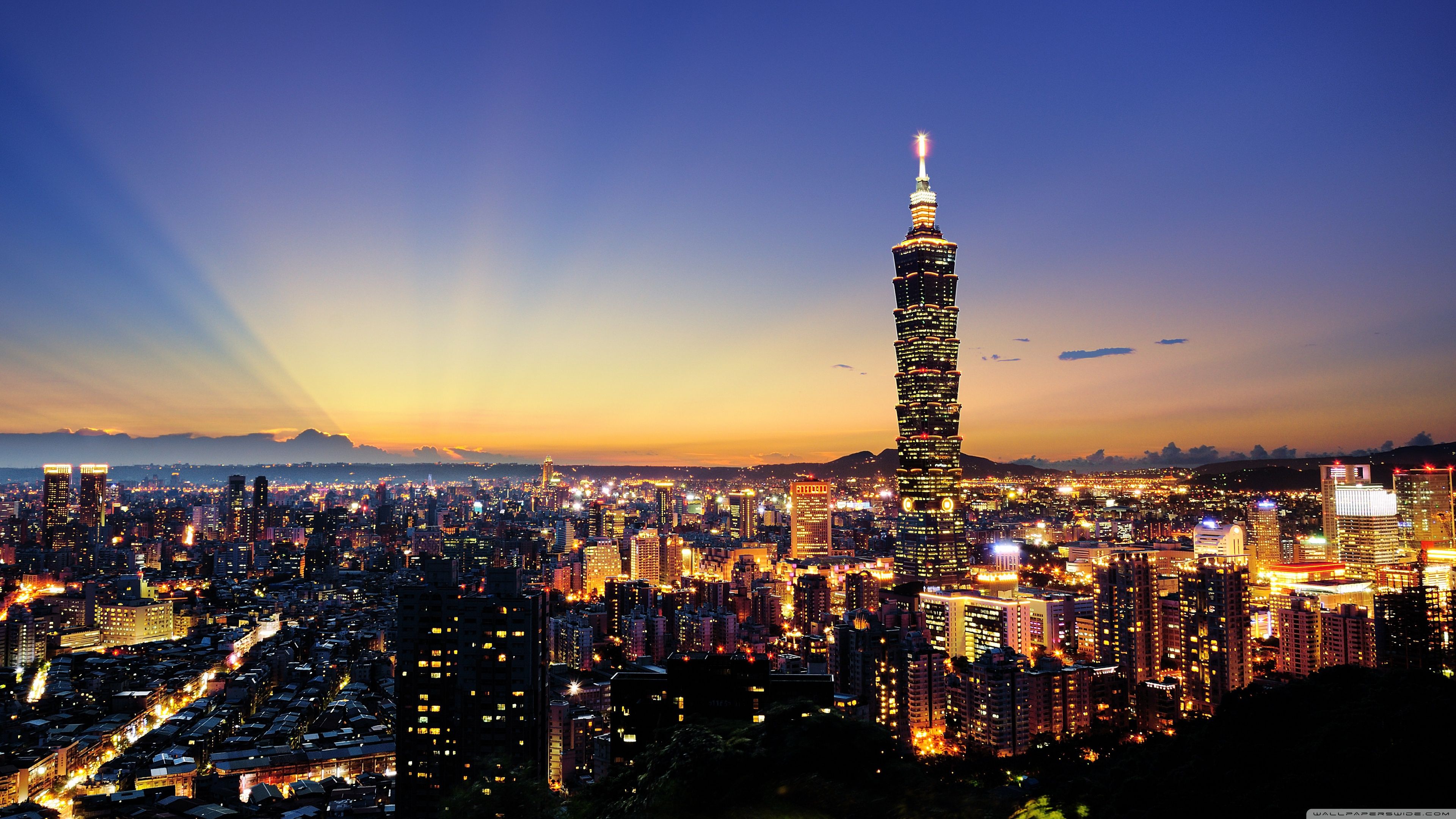 Taipei 101 HD desktop wallpaper, Widescreen, High Definition