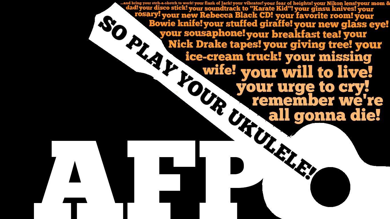 Typography lyrics amanda palmer ukulele anthem wallpaper
