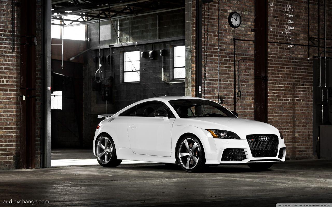 White Audi TT RS Coupe In Warehouse Exchange