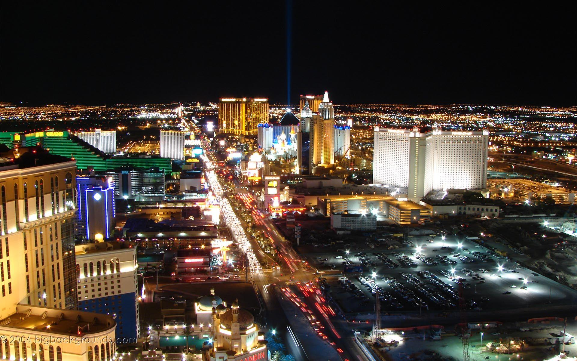 Las Vegas Strip City Night Lighting Wallpaper Ultra HD 1920x1200