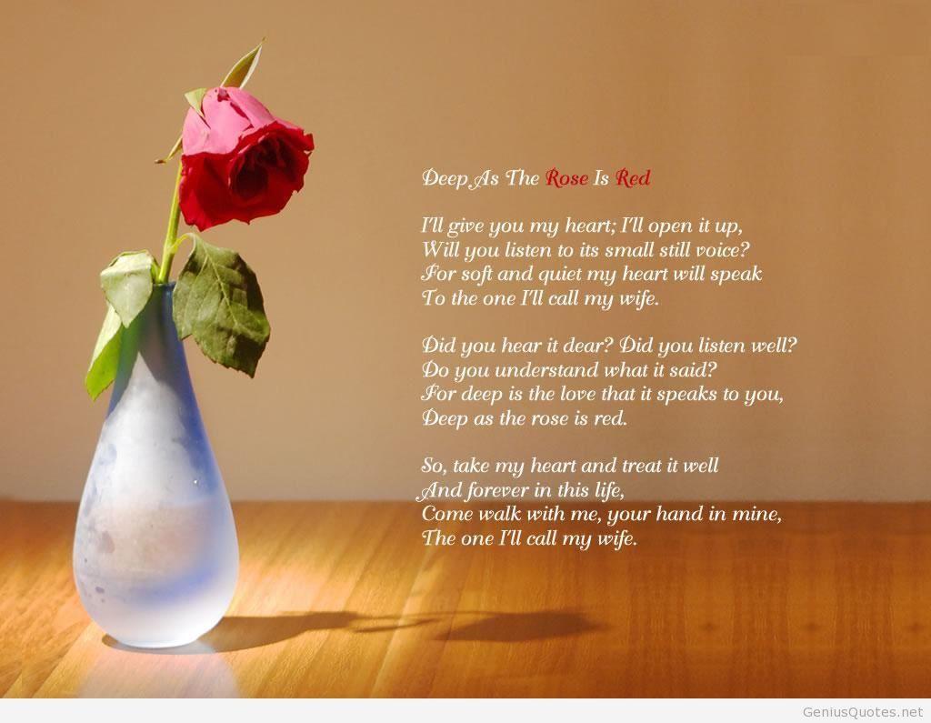 Romantic love poems with picture