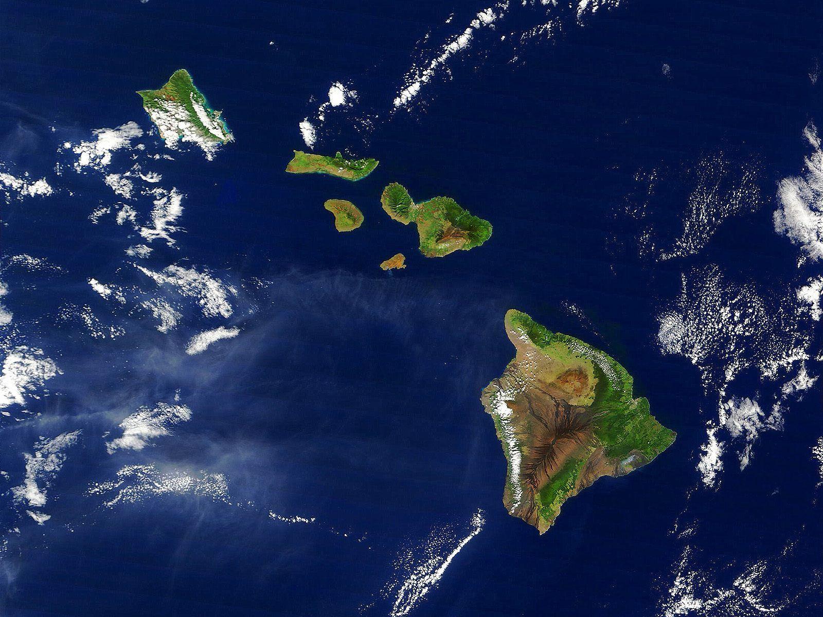 Hawaii from satellite wallpaper. Hawaii from satellite