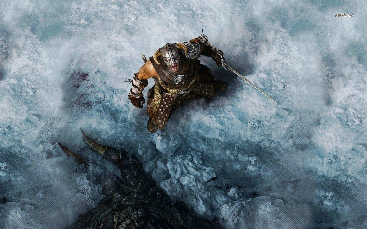 Skyrim Dragons Desktop Wallpaper. The Elder Scrolls V