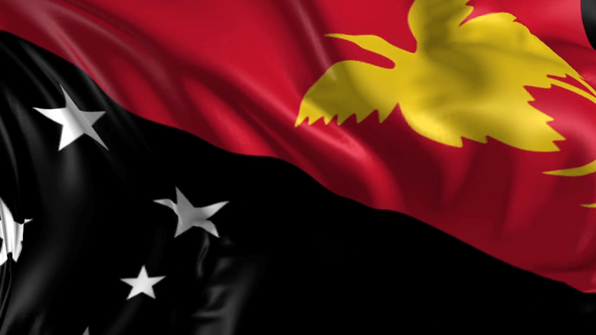 Flag of Papua New Guinea- Beautiful 3D animation of Papua New