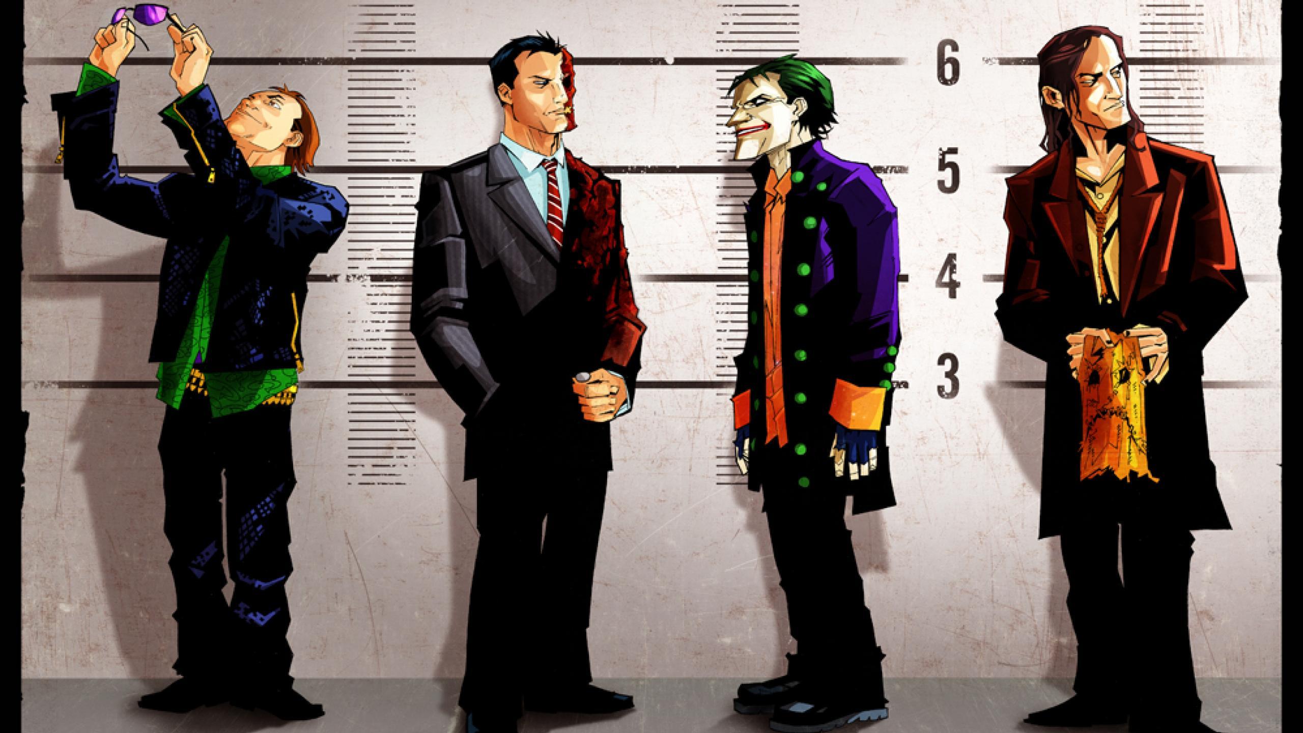 Dc Comics The Joker Two Face Harvey Dent Scarecrow