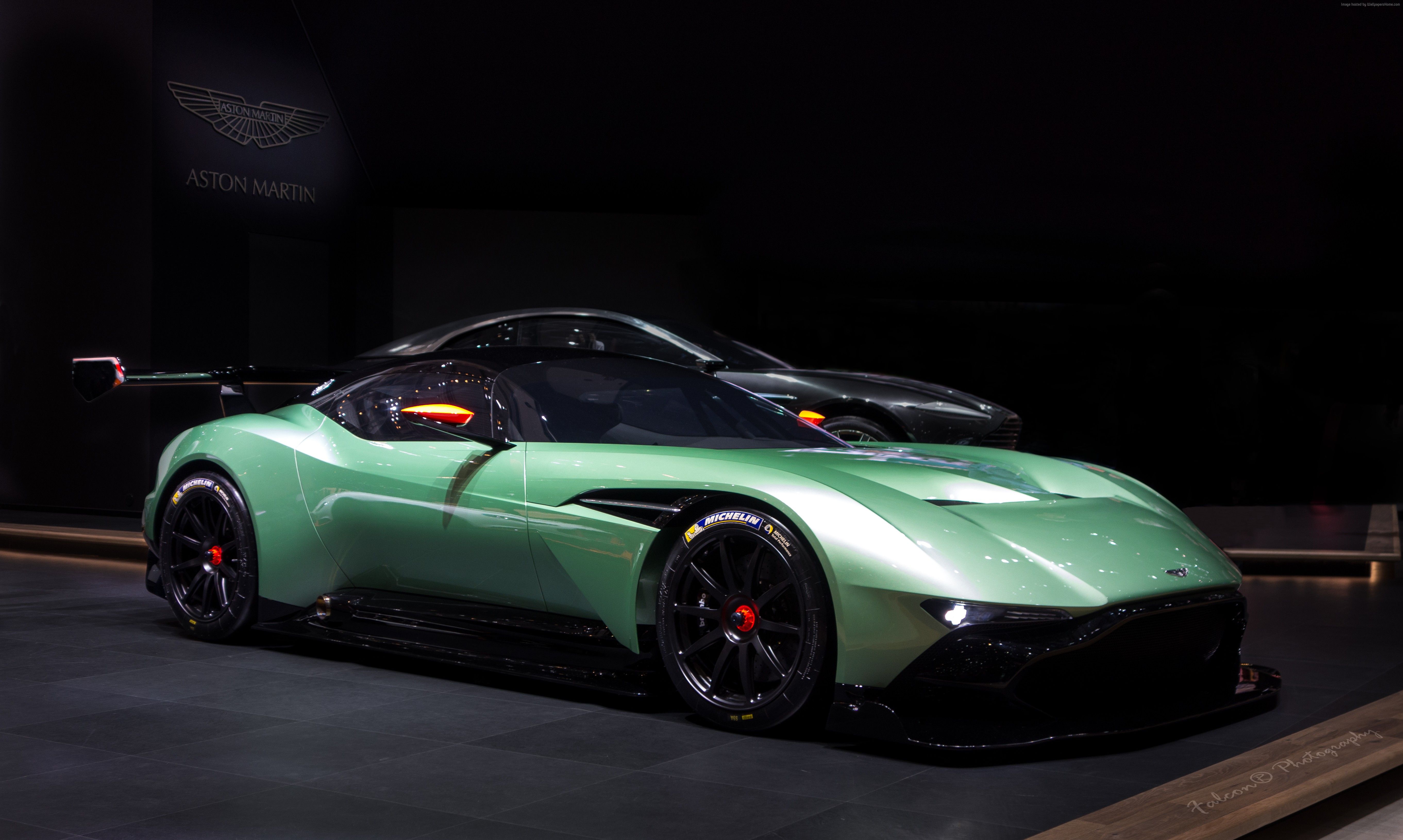 Wallpaper Aston Martin Vulcan, coupe, track only, green., Cars