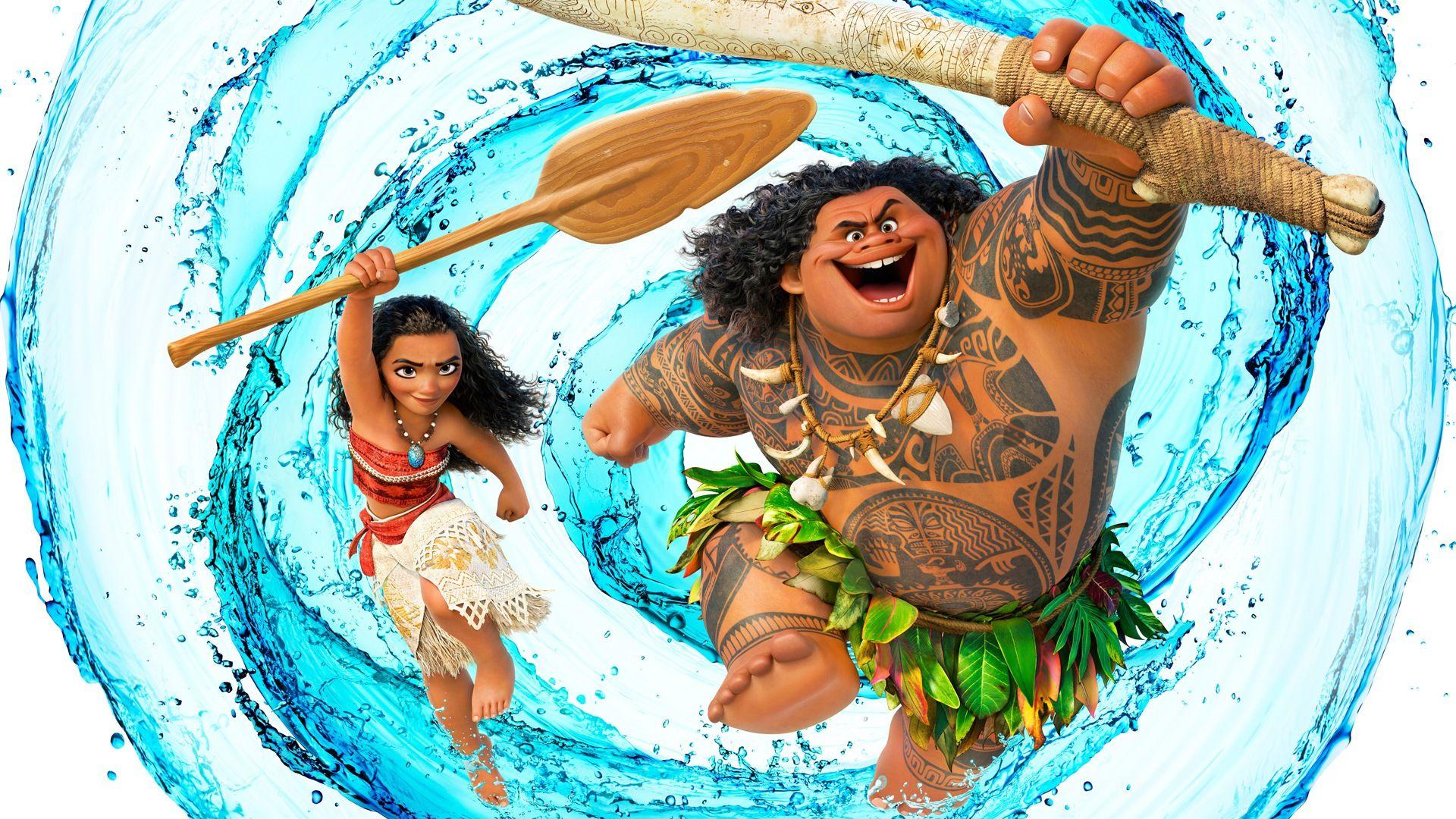 Moana and Maui Disney Movie Wallpaper