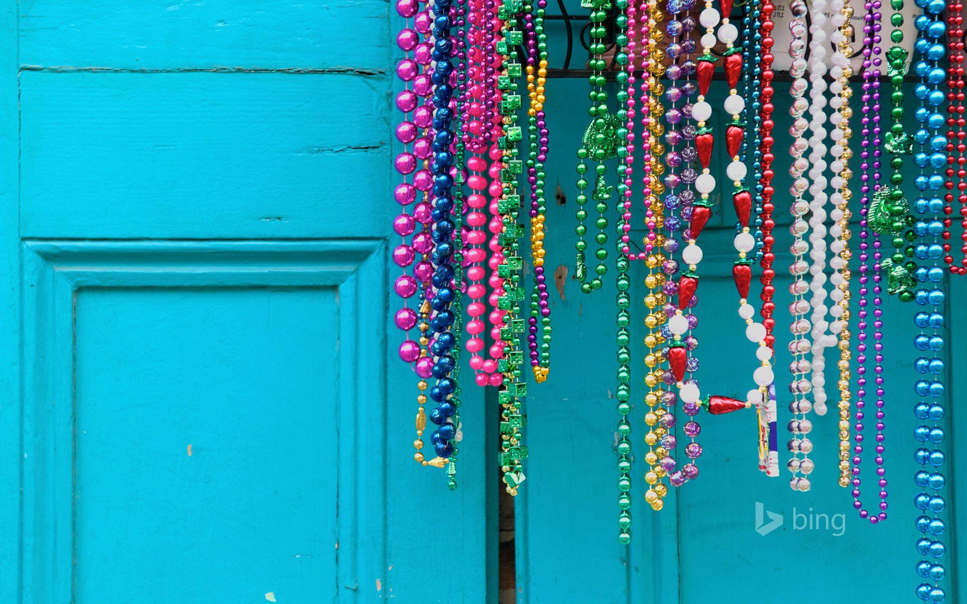 Mardi Gras Beads In New Orleans, Louisiana © David H. Lewis Getty
